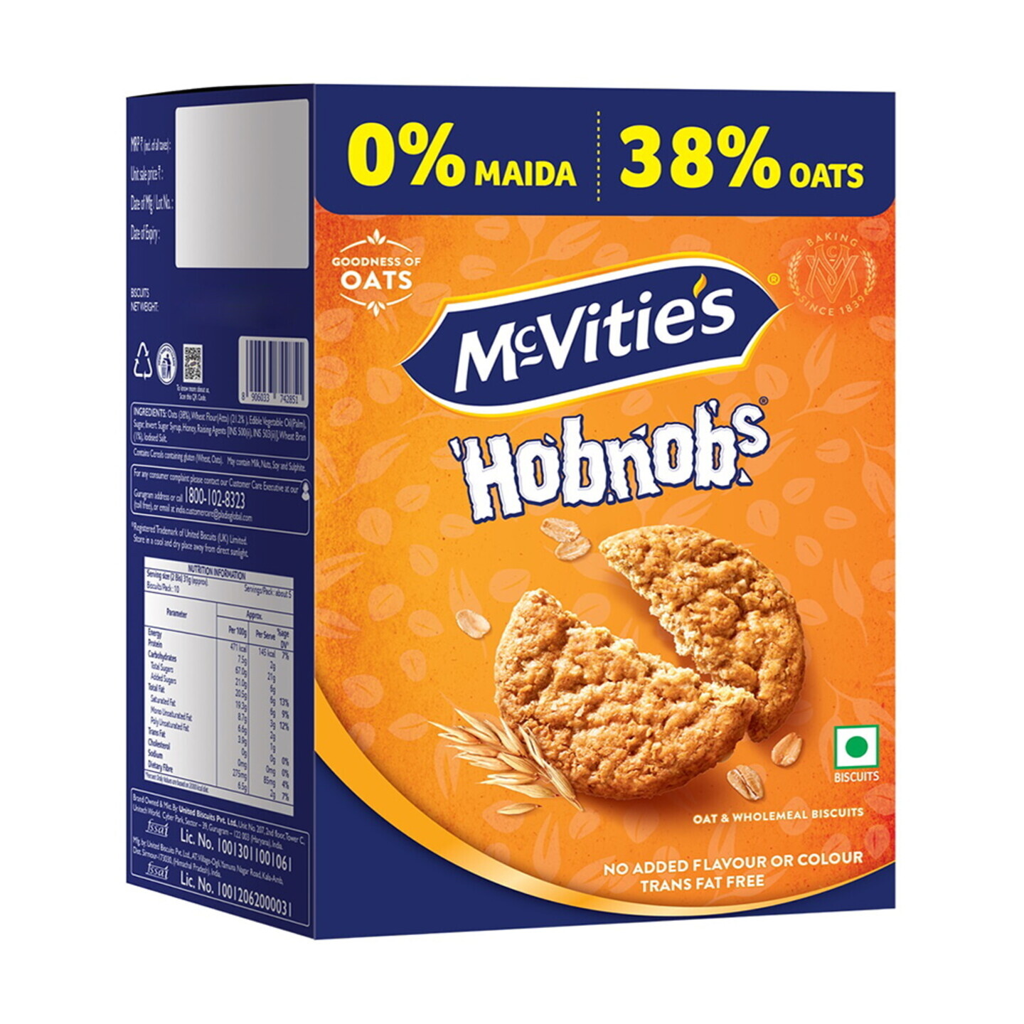 McVities Hobnobs Cookies: 153.8 gms