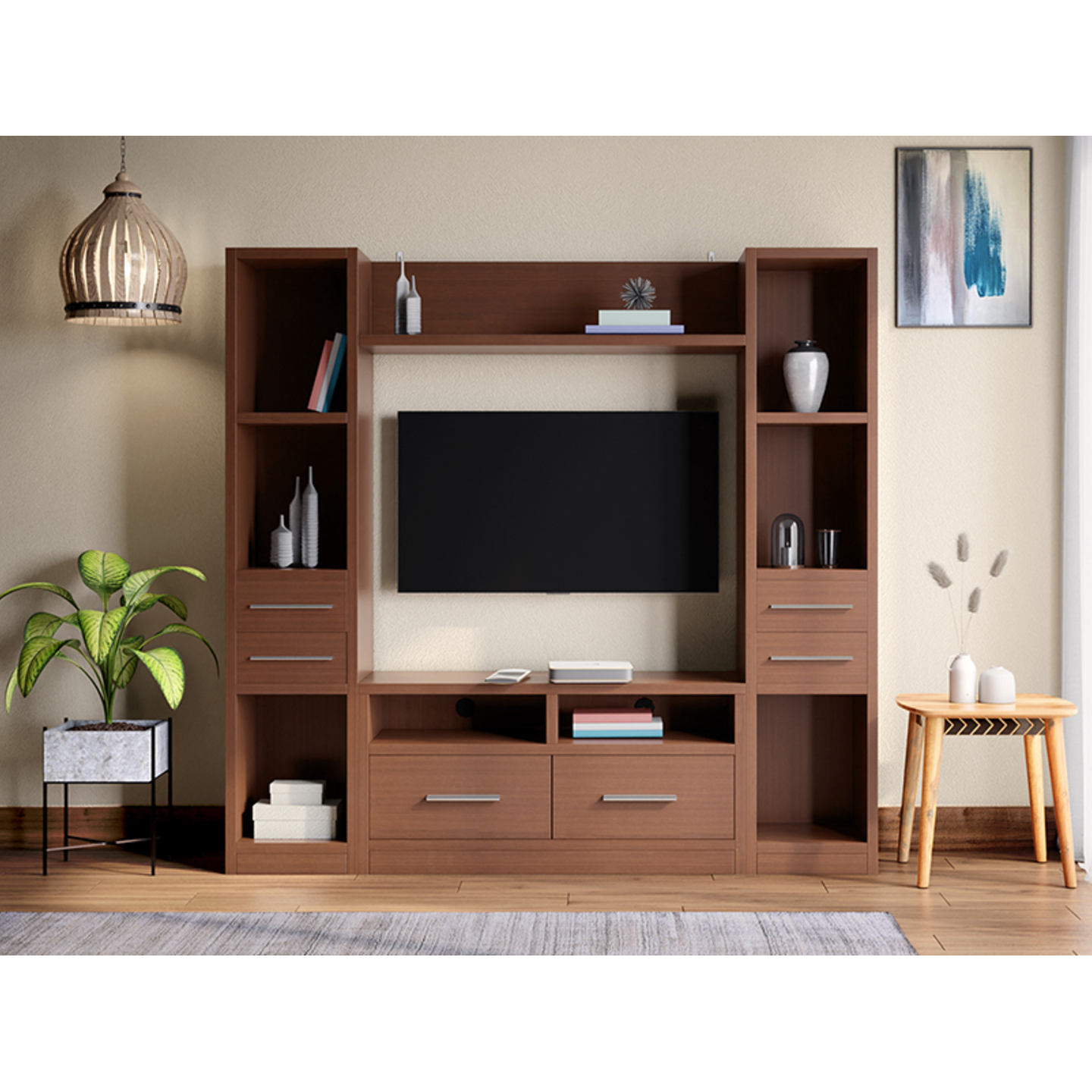 Godrej Chamber TV Unit Engineered Wood, Walnut