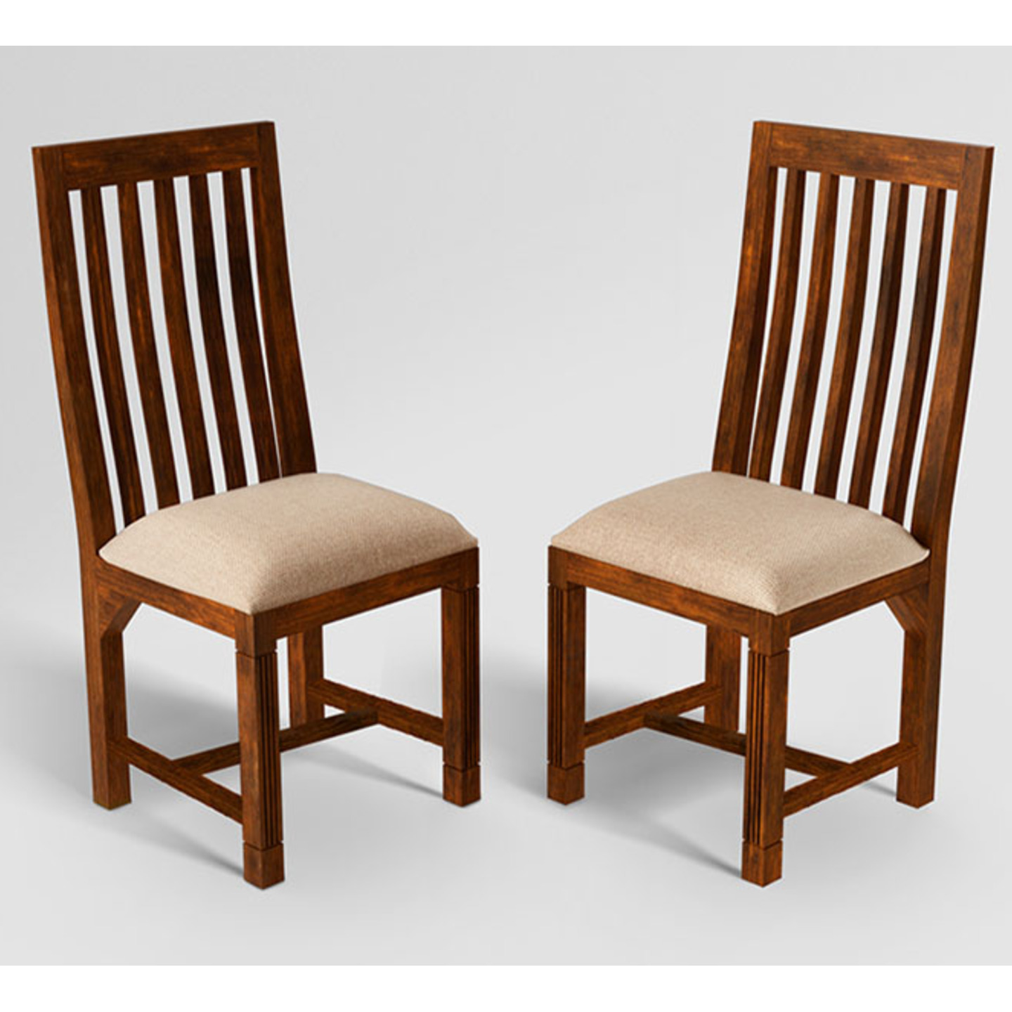 Godrej Echo Solid Wood Dining Chair Set Of 2, Natural