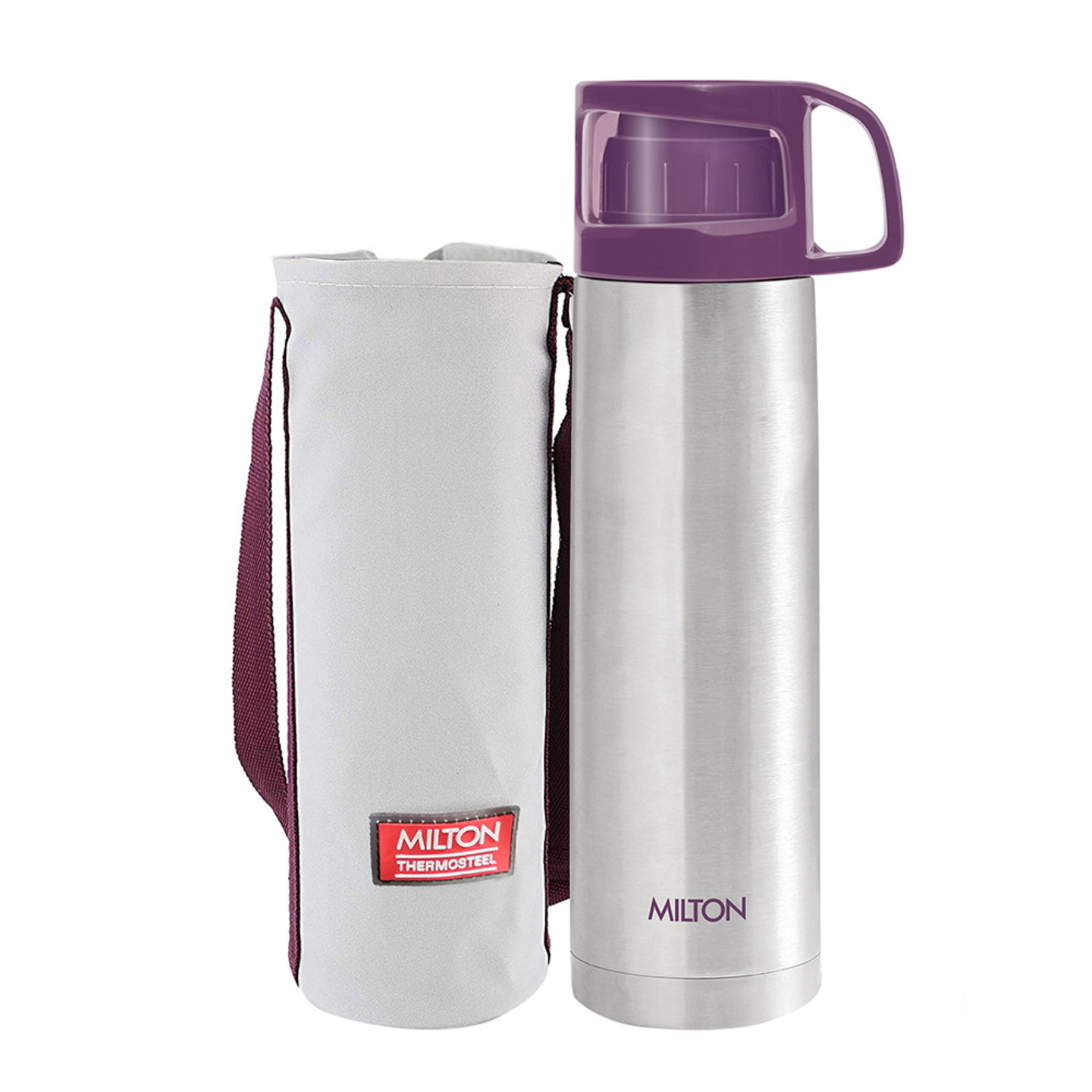 Milton Thermosteel Glassy Vaccum Flask - Purple: 1 Litre