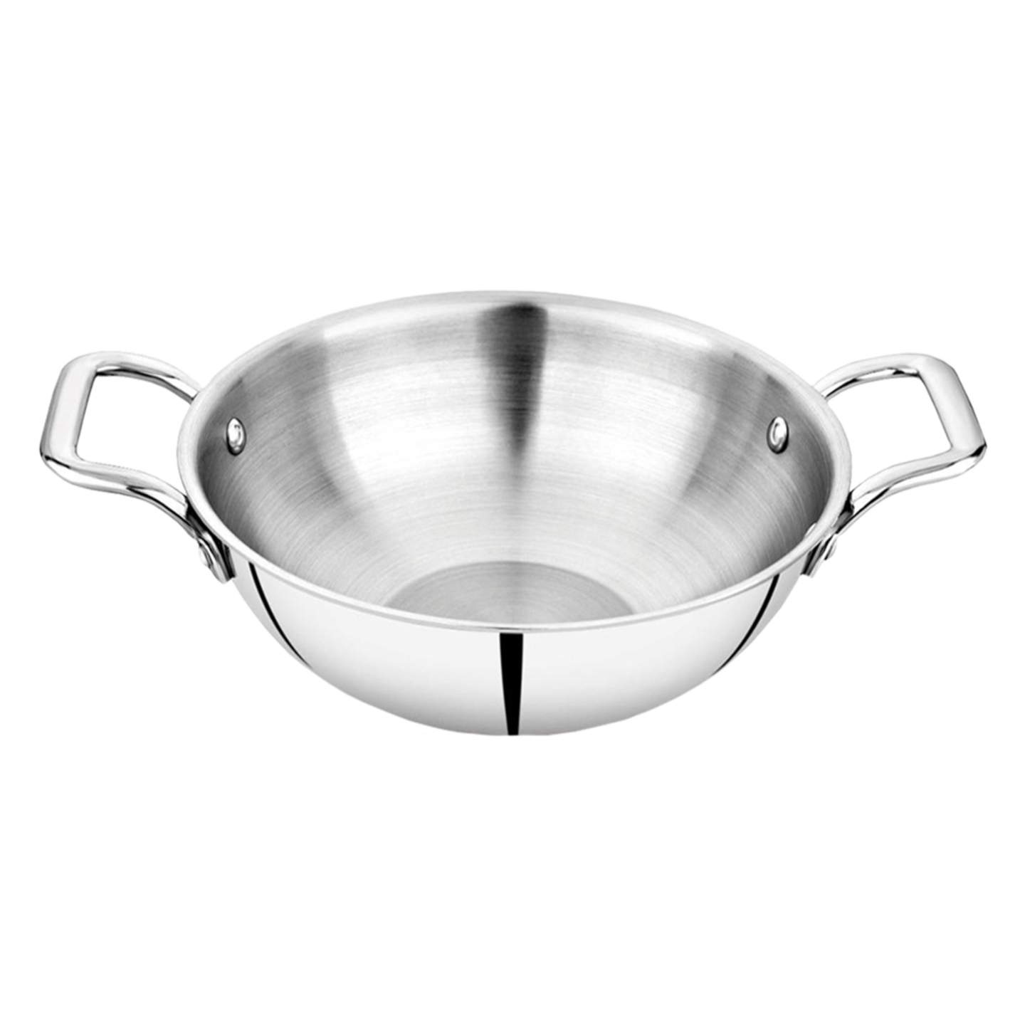 Trupti Stainless Steel Triply Kadai - 24 cms: 2.5 Litres