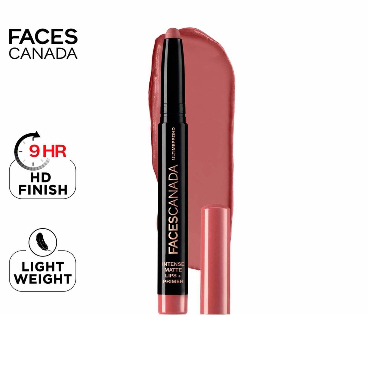 Faces Canada HD Matte Lips + Primer - Tea Rose 10: 1.4 gms