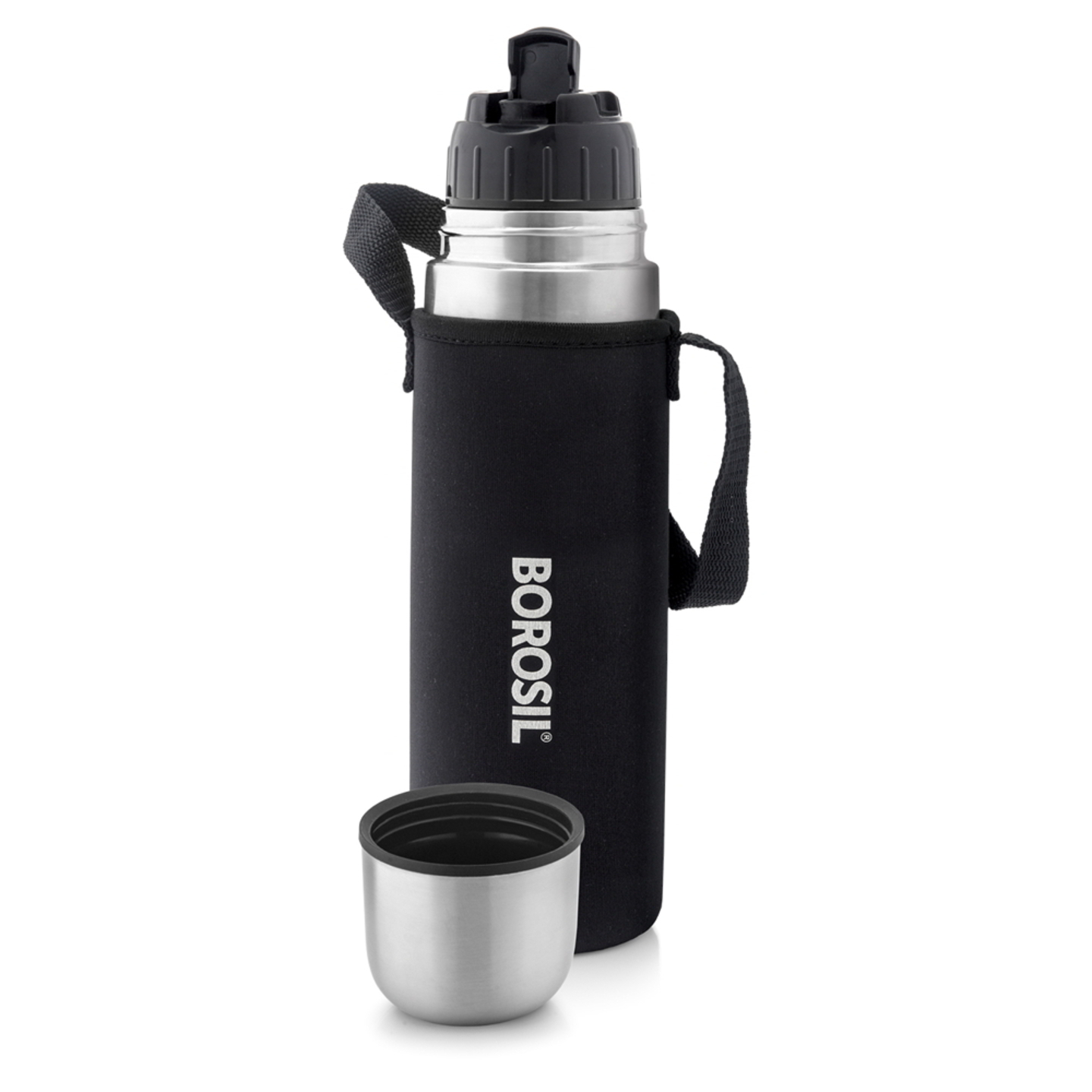 Borosil Thermo Stainless Steel Flask - Black: 750 ml