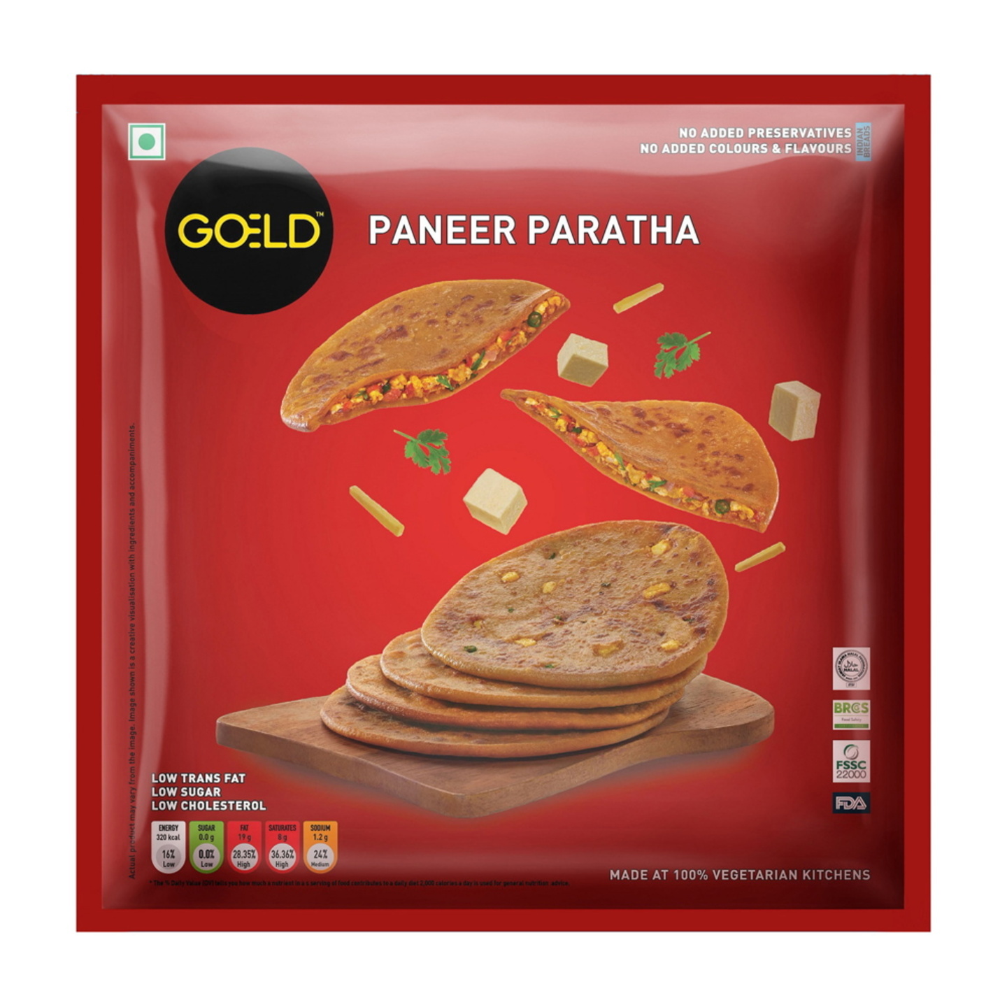 Goeld Paneer Paratha: 320 gms