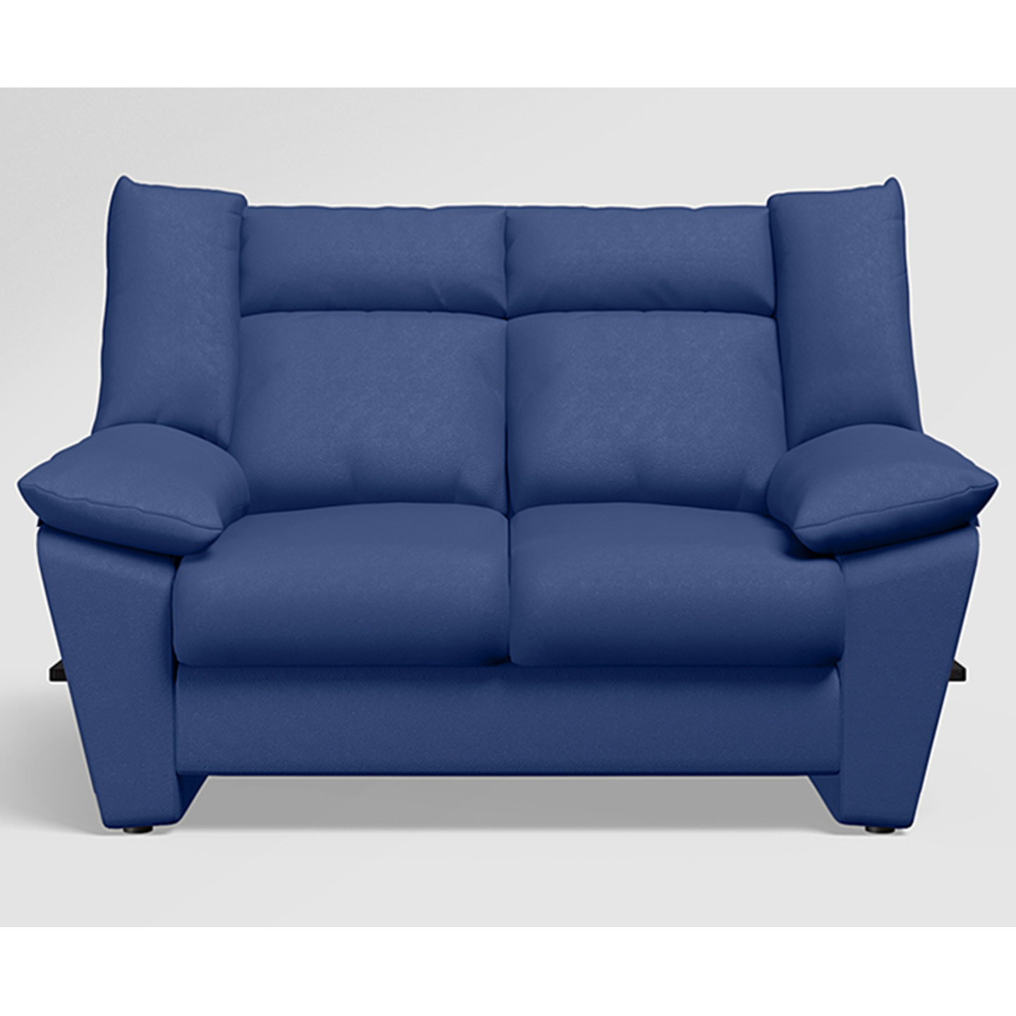 Godrej Muffy 2 Seater Synthetic Leather Sofa Pinewood, Marine Blue