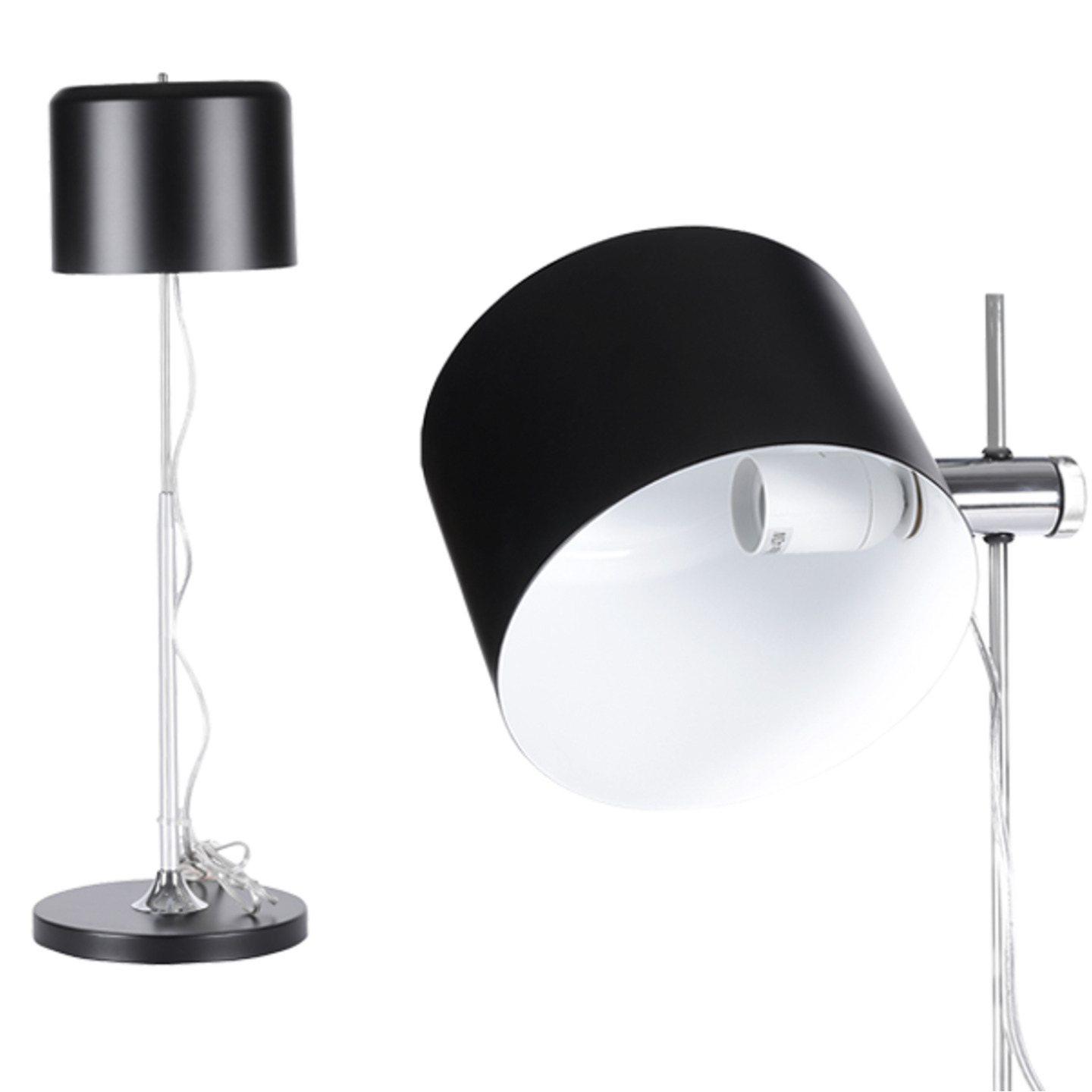 Godrej Sheath Table lamp Black 220mm Metal, Black Color