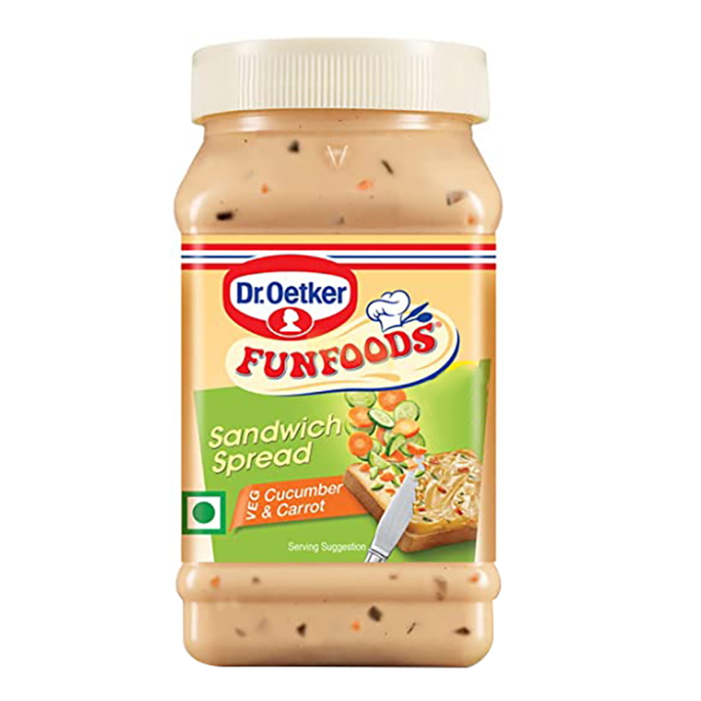 Funfoods Eggless Sandwich Spread - Cucumber & Carrot: 250 gms