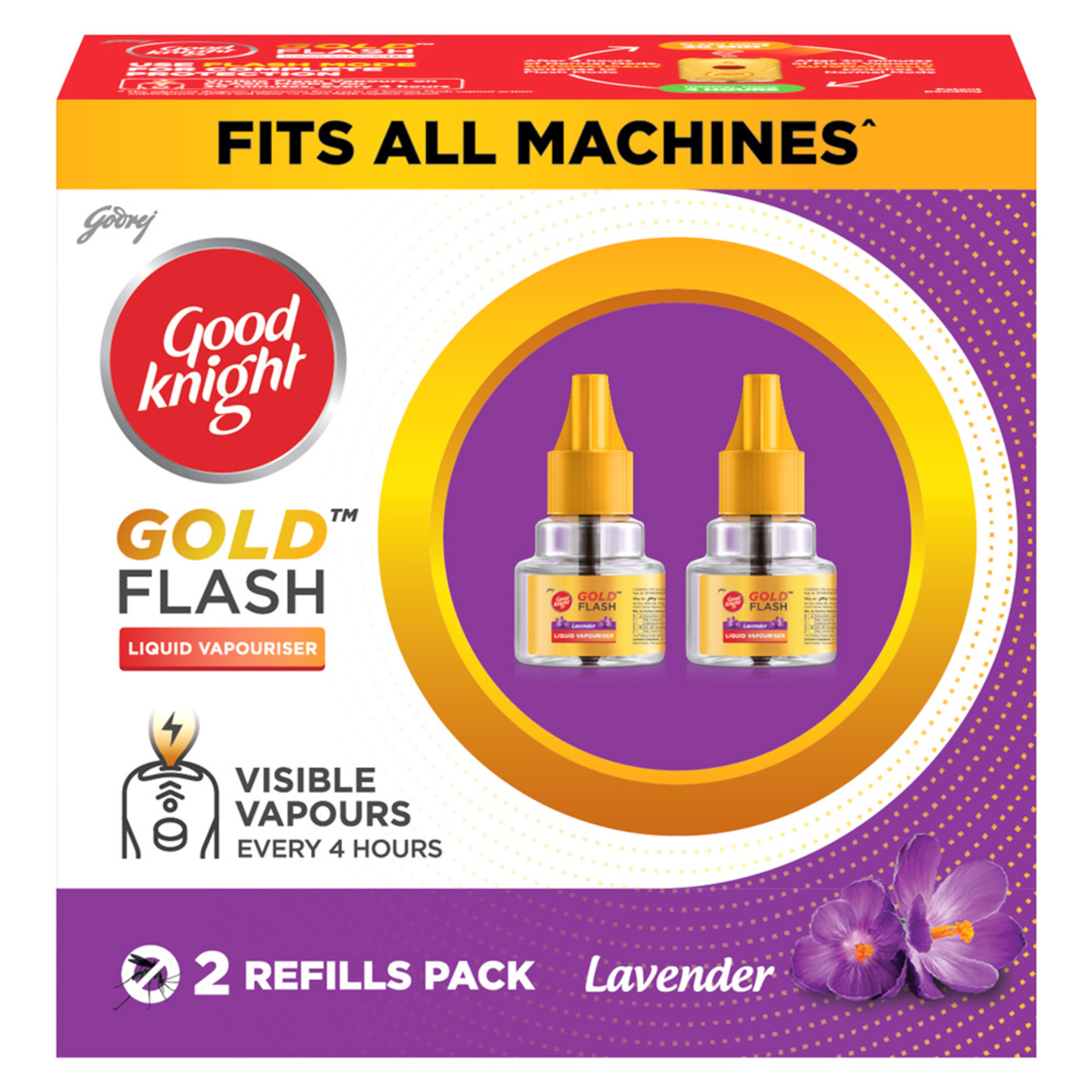 Good Knight Gold Flash Liquid Vapouriser Lavender: 2x45 ml