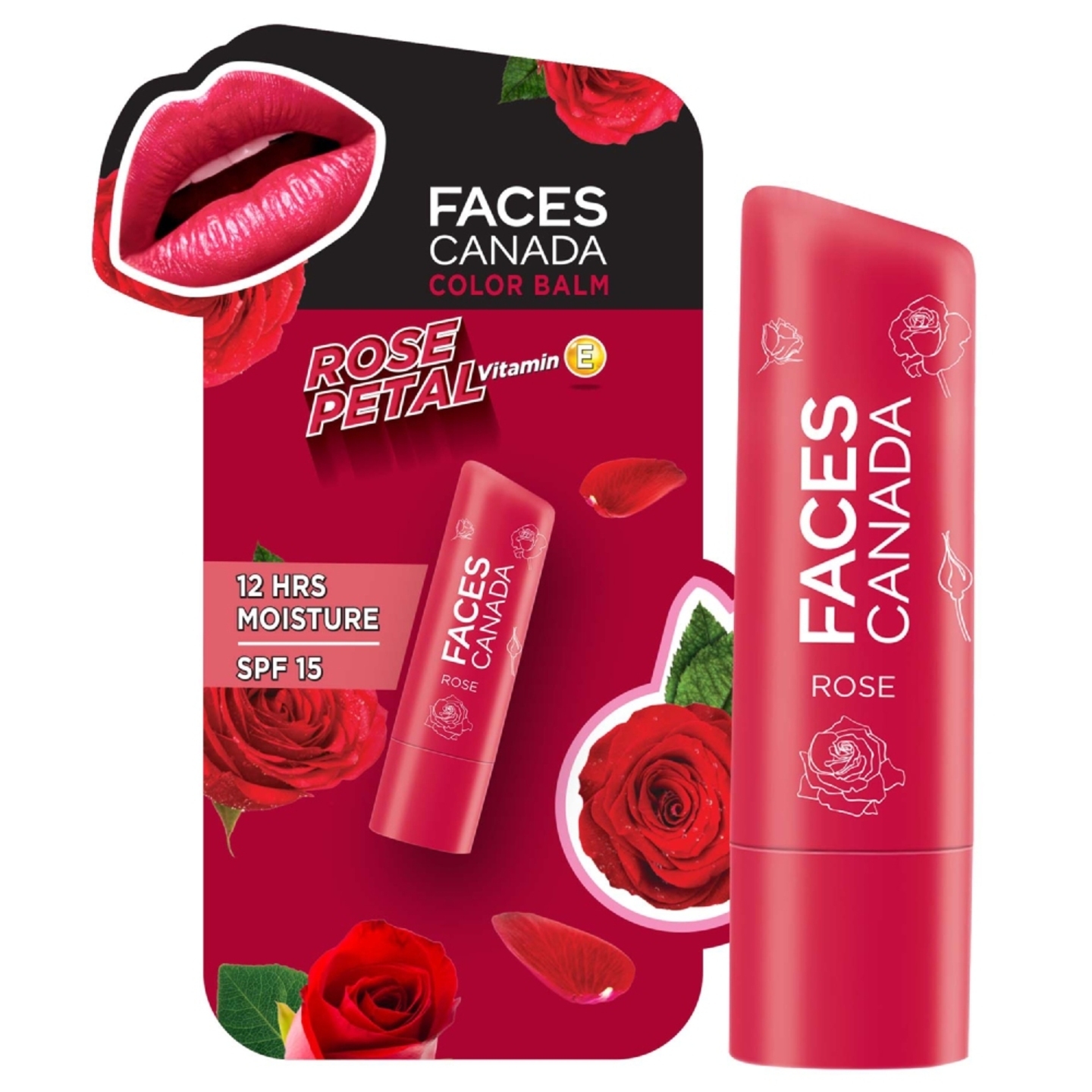 Faces Canada Color Lip Balm - Rose Petal: 4.5 gms