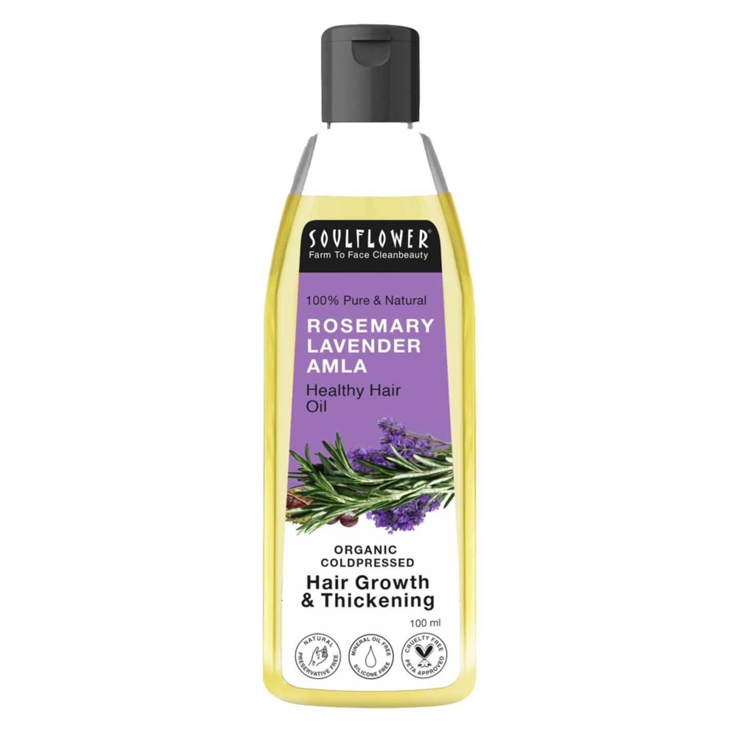 Soulflower Rosemary Lavender Amla Healthy Hair Oil: 100 ml