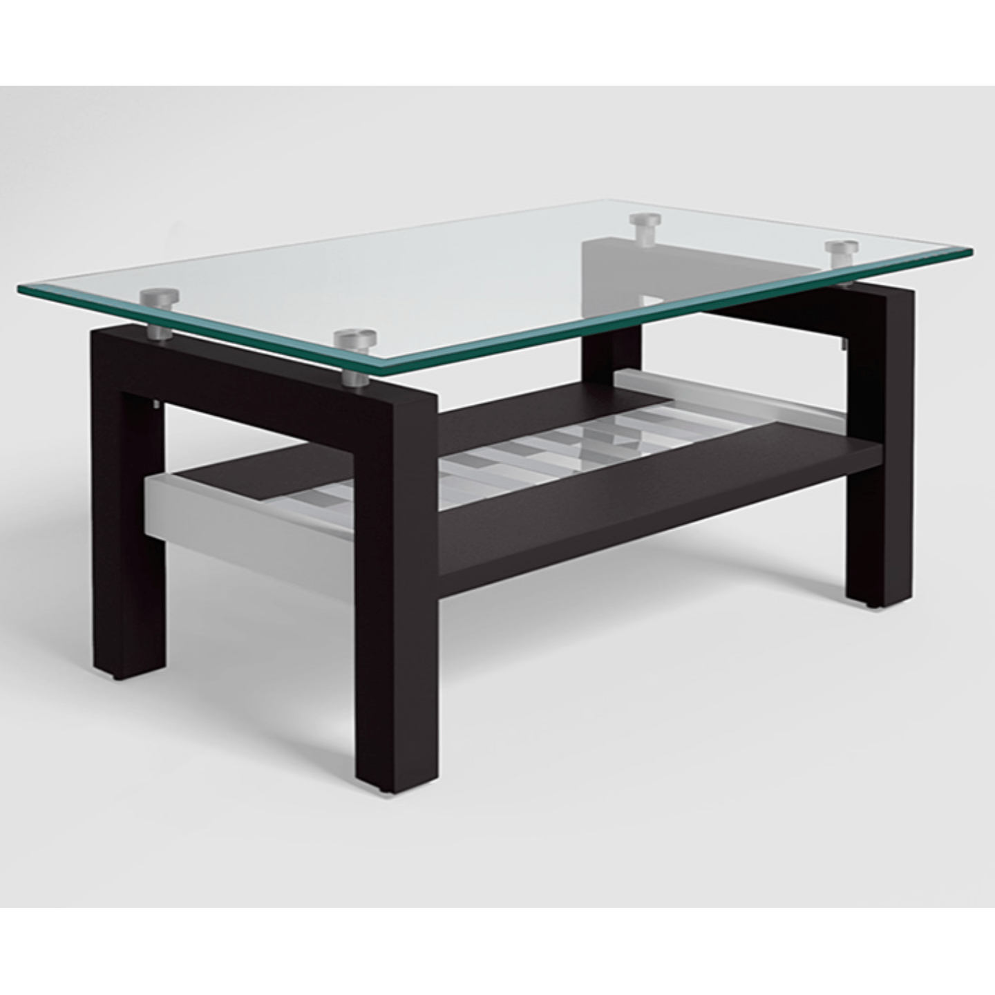 Godrej Alice Pro Coffee Table Tempered Glass, Walnut