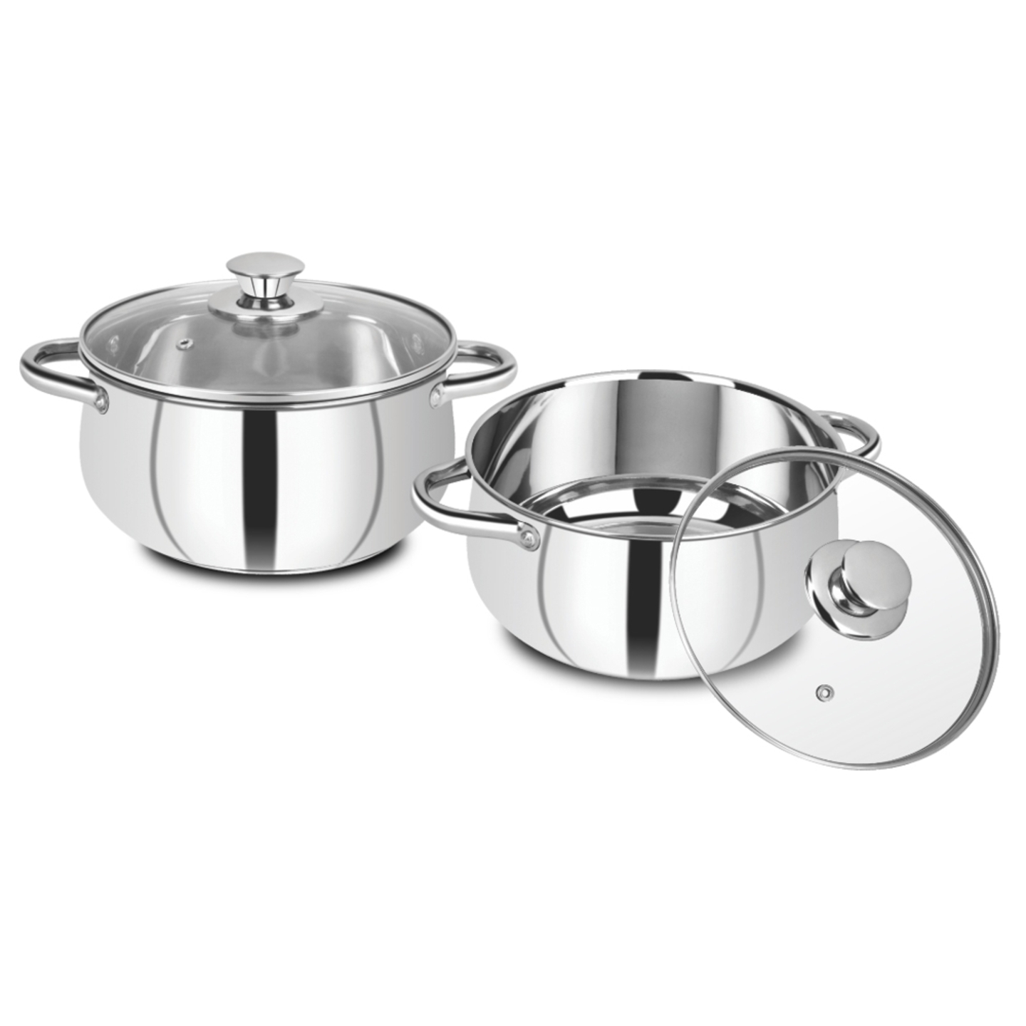 Bergner Stainless Steel Casserole Set: 4 Units