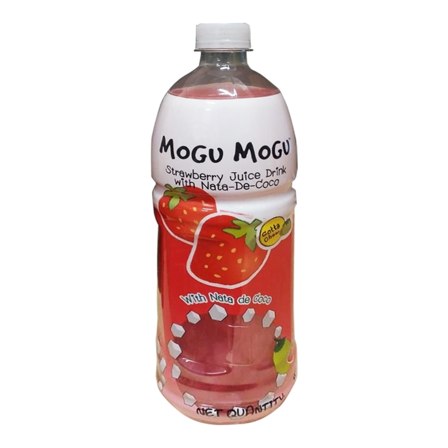 Mogu Mogu Strawberry Juice Drink With Nata De Coco: 1 Litre