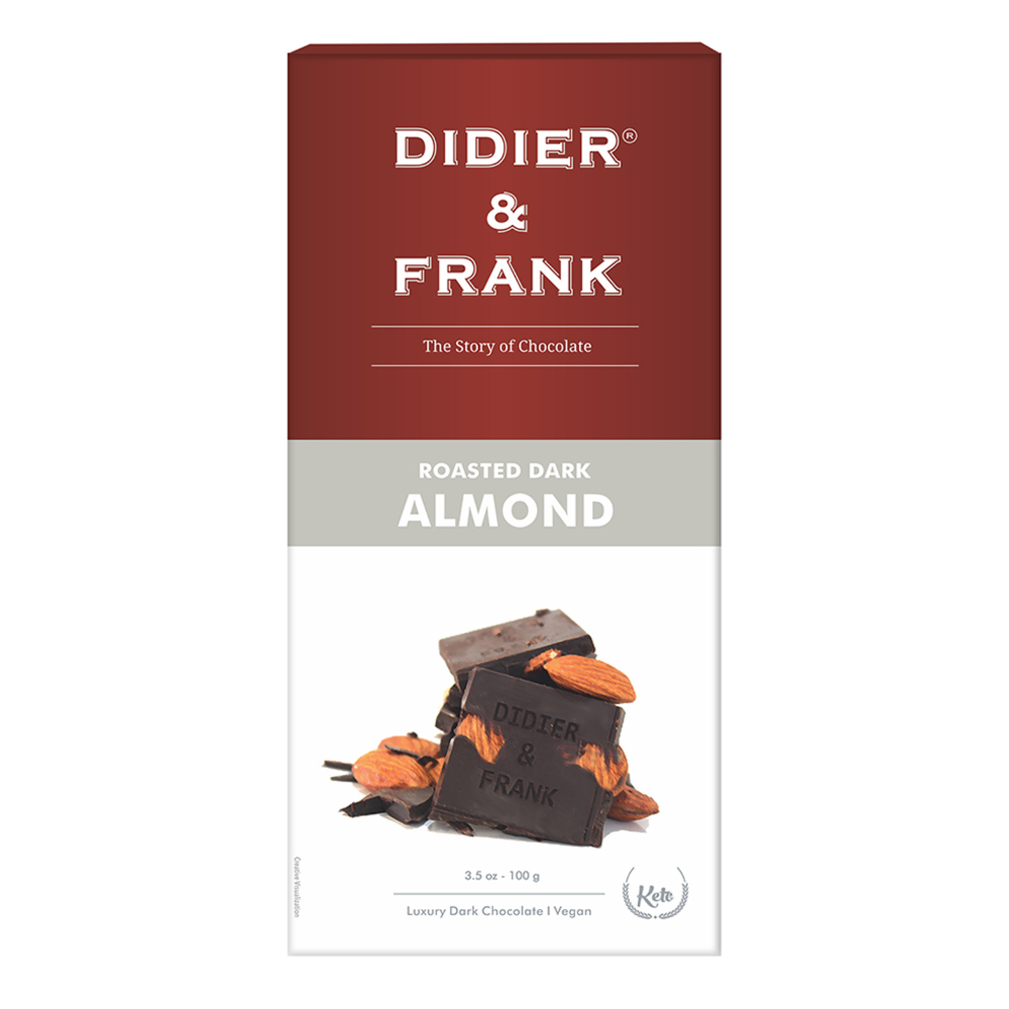 Didier & Frank Roasted Almond Dark Chocolate: 100 gms