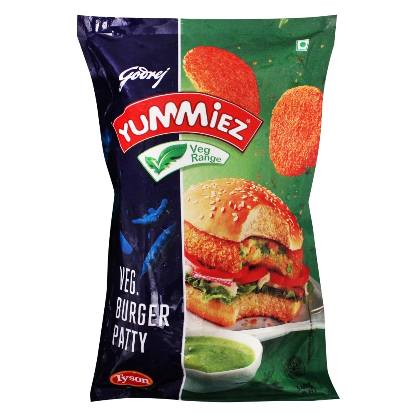 Godrej Yummiez Veg Burger Patty: 340 gms