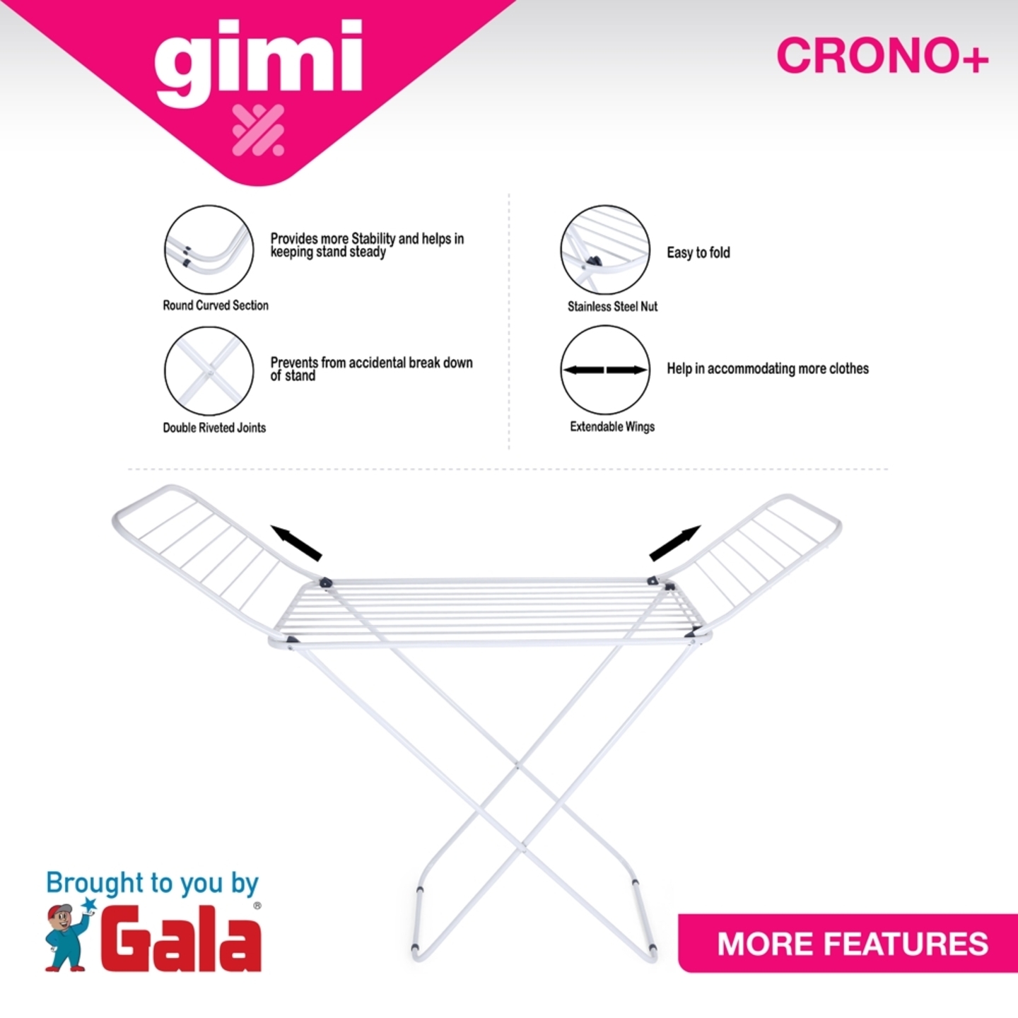 Gimi Cronos Plus Cloth Dryer - 166790 1 Unit