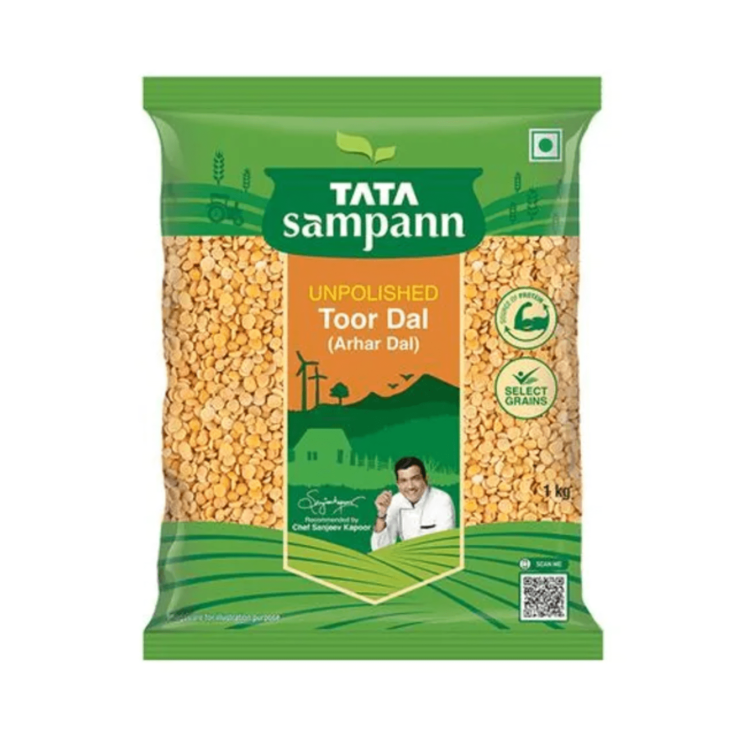 Tata Sampann Unpolished Toor Dal 1 kg