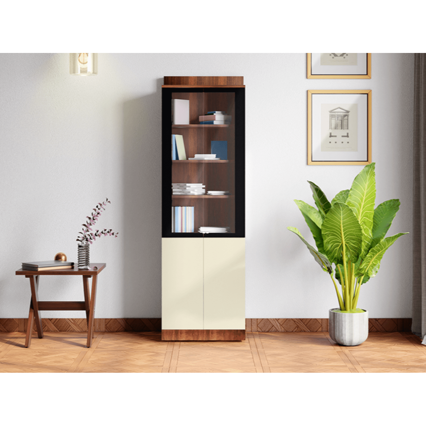 Godrej Meraki Particle Board Book Case and Book Shelf, Brown