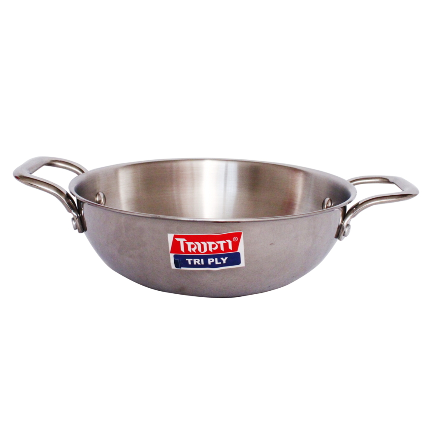 Trupti Stainless Steel Triply Kadai: 2 Litres