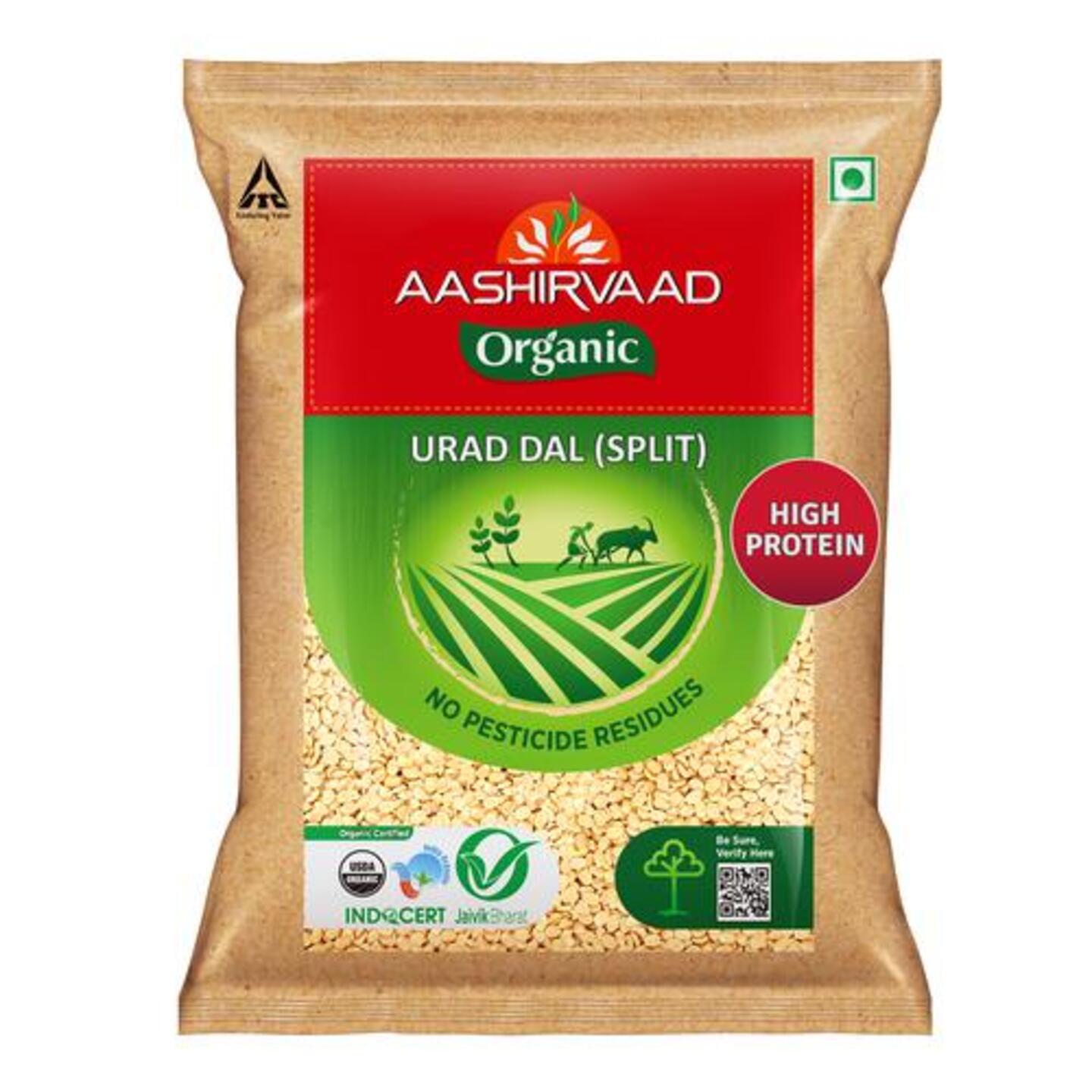 Aashirvaad Organic Urad Dal Split 1 Kg