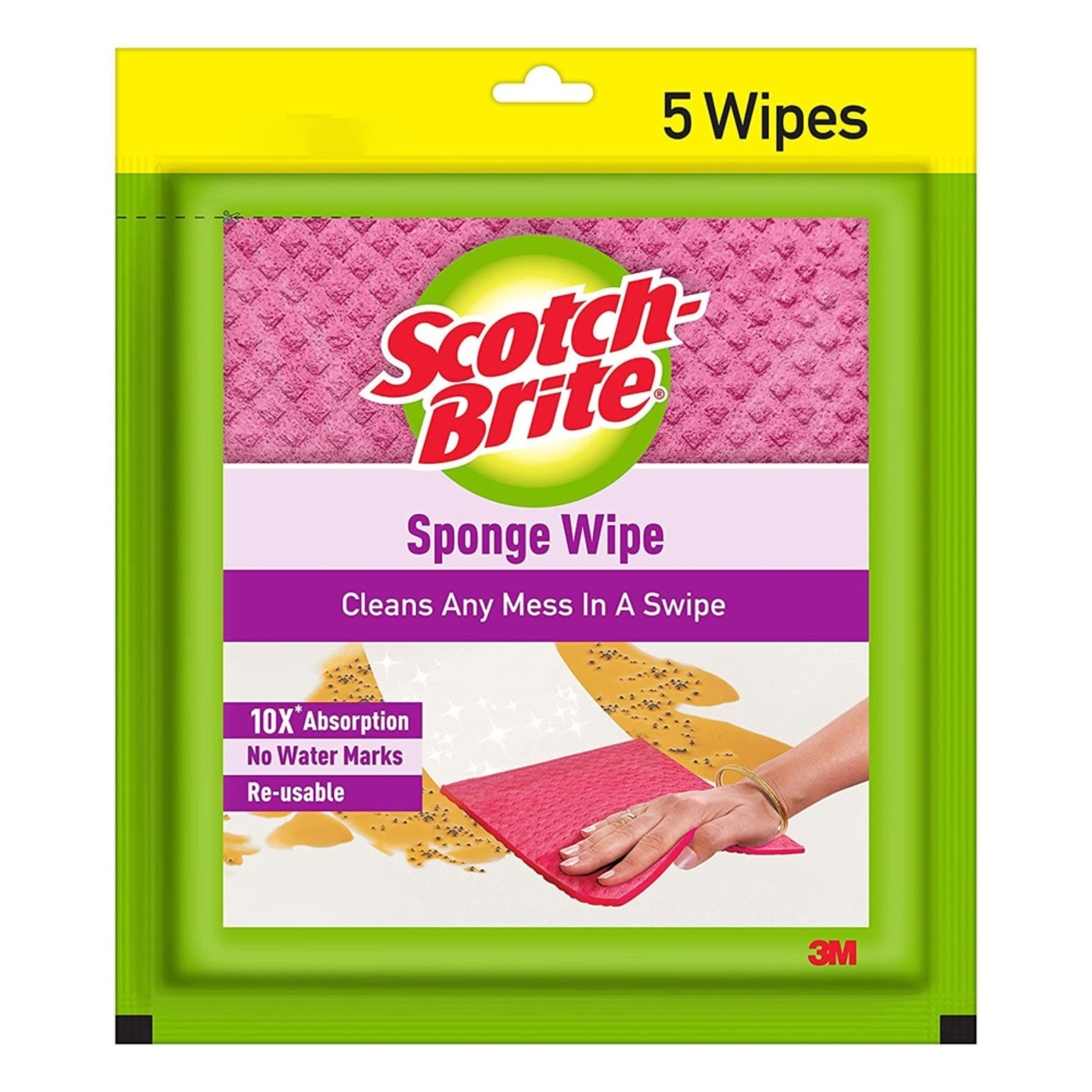 Scotch-Brite Sponge Wipe 20x17.5 cm: 5 Wipes