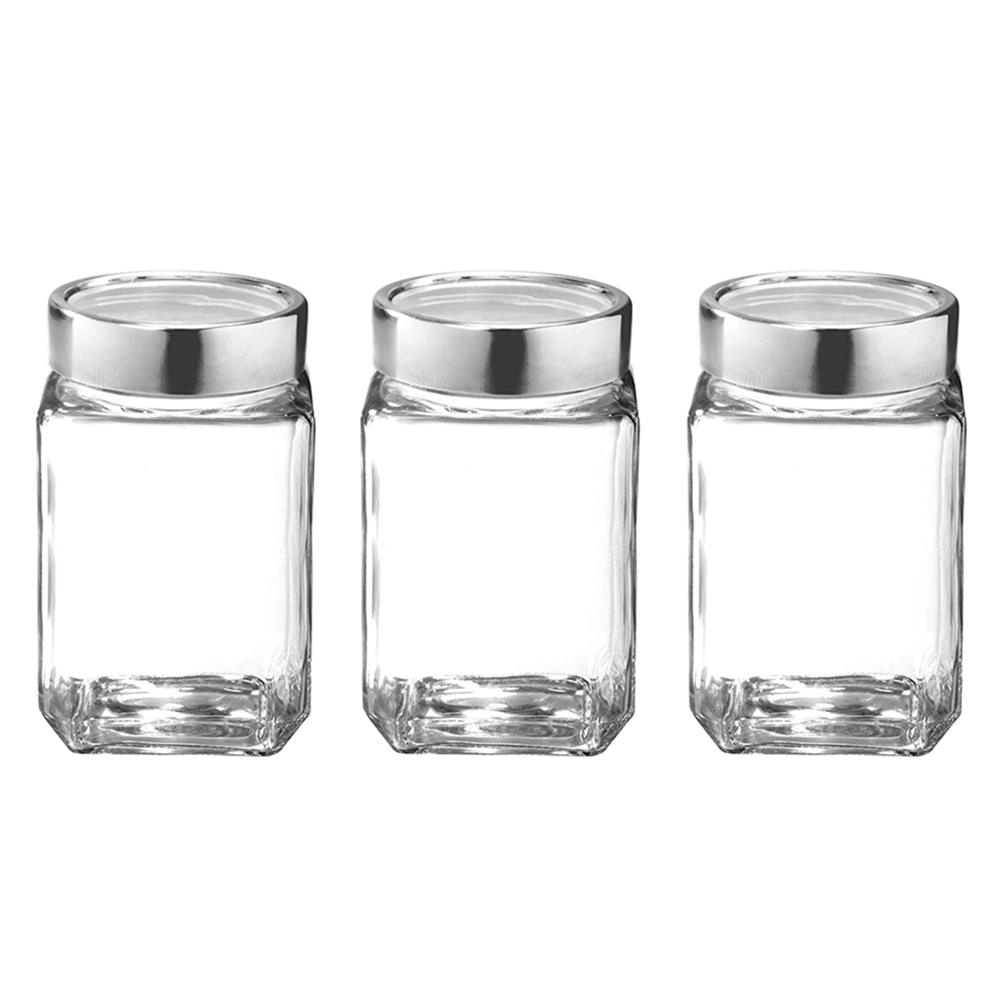 Treo by Milton Cube Storage Glass Jar - 310 ml: 3 Pieces