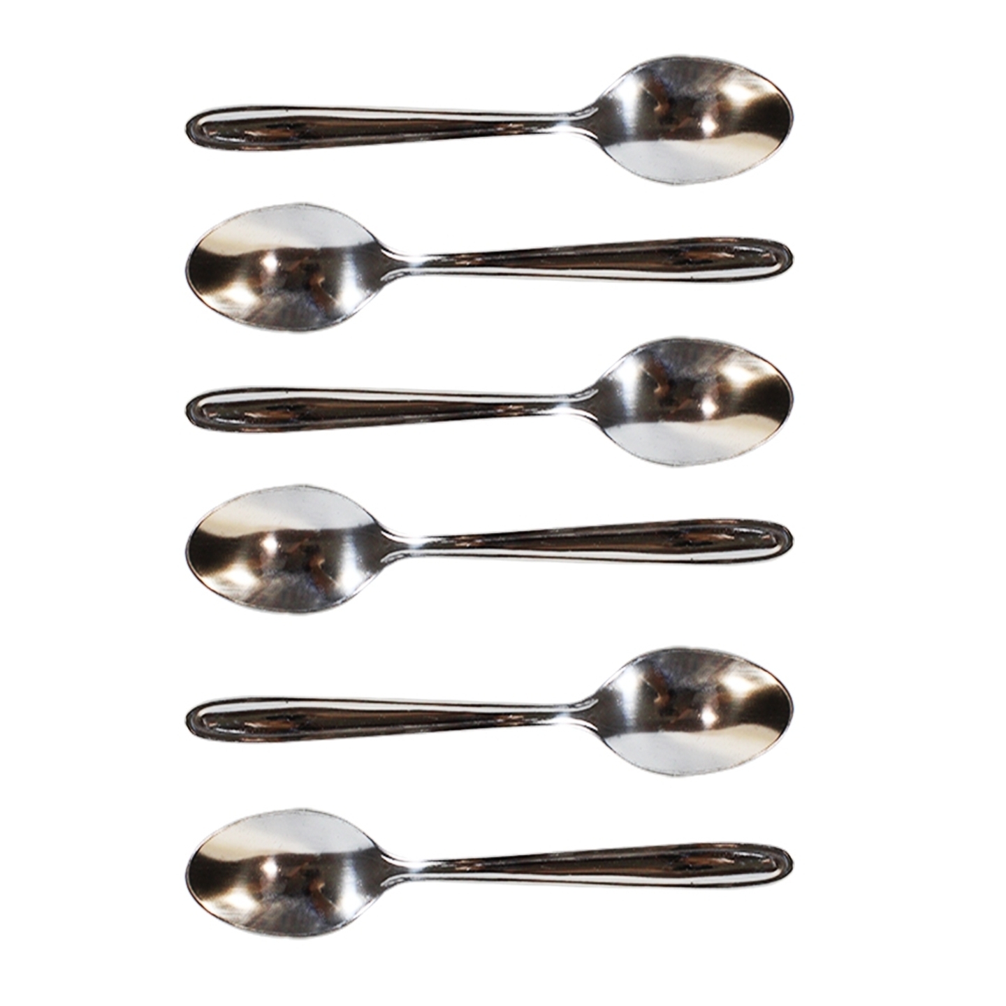 Stainless Steel Baby Spoon Set: 6 Units