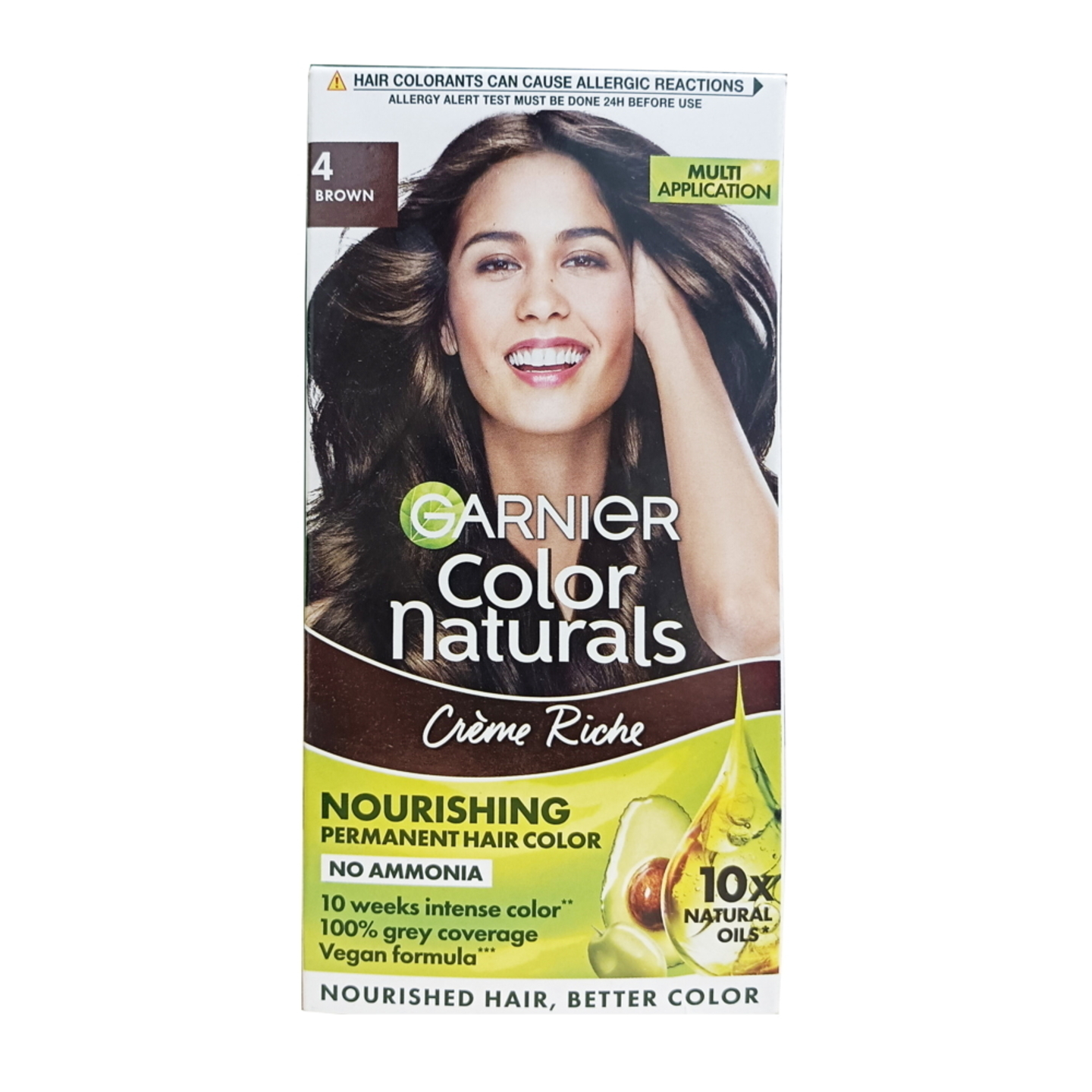 Garnier Color Naturals 4 Brown Hair Colour - 60 ml + 50 gms: 1 Unit