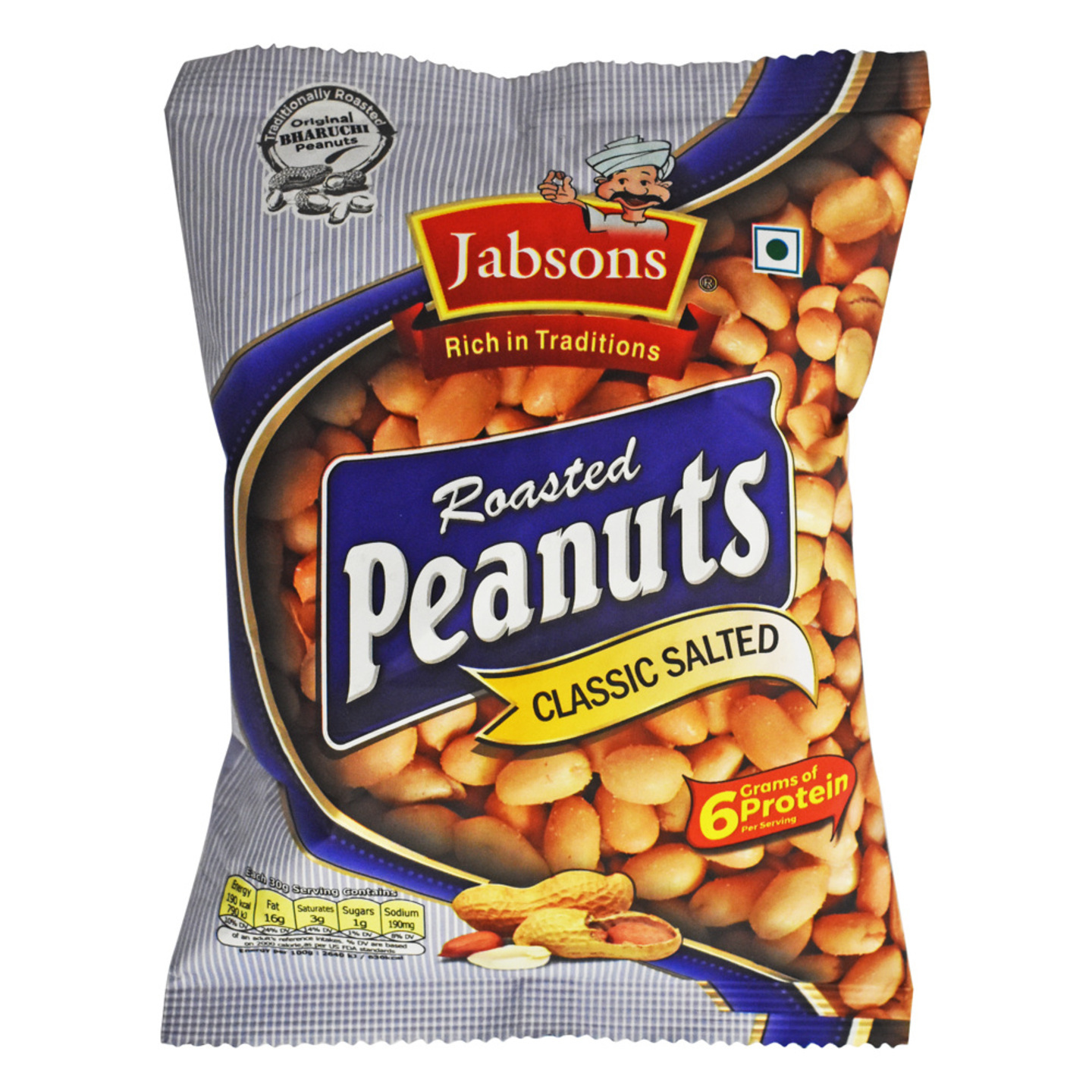 Jabsons Roasted Peanuts Classic Salted: 160 gms