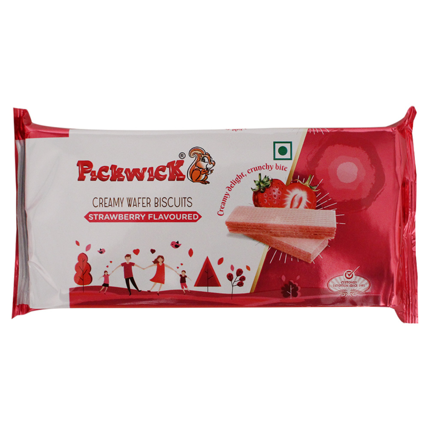 Pickwick Creamy Wafer Biscuits - Strawberry: 75 gms