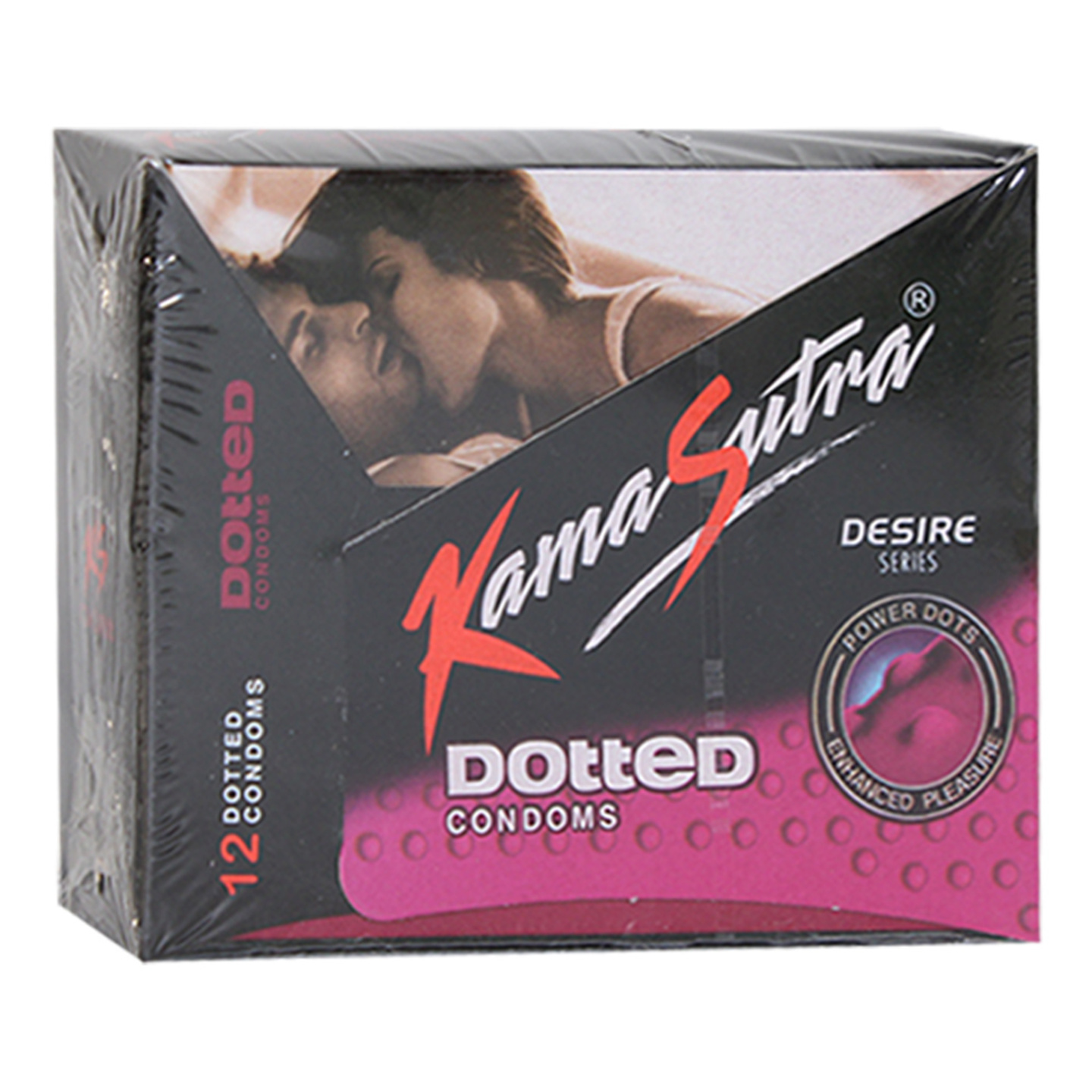 Kamasutra Dotted Condoms: 12 Units