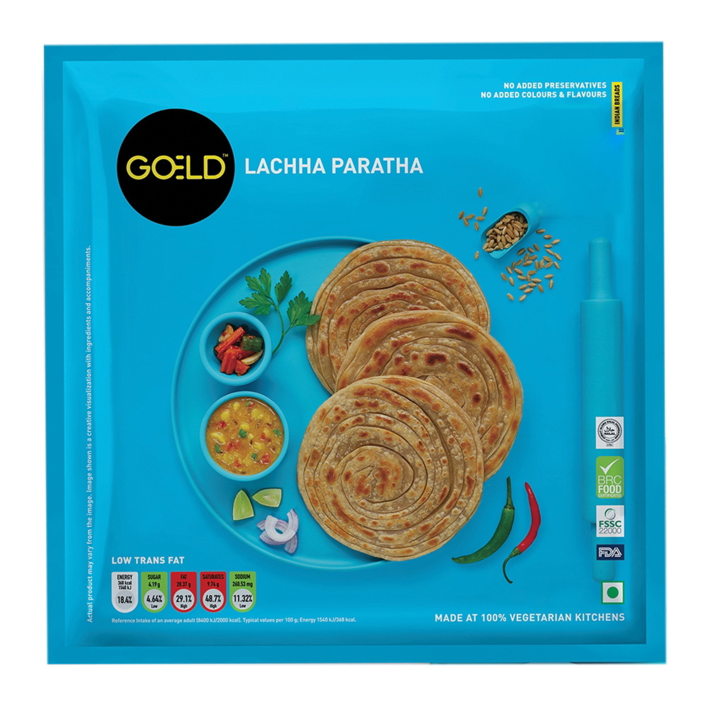 Goeld Laccha Paratha: 335 gms