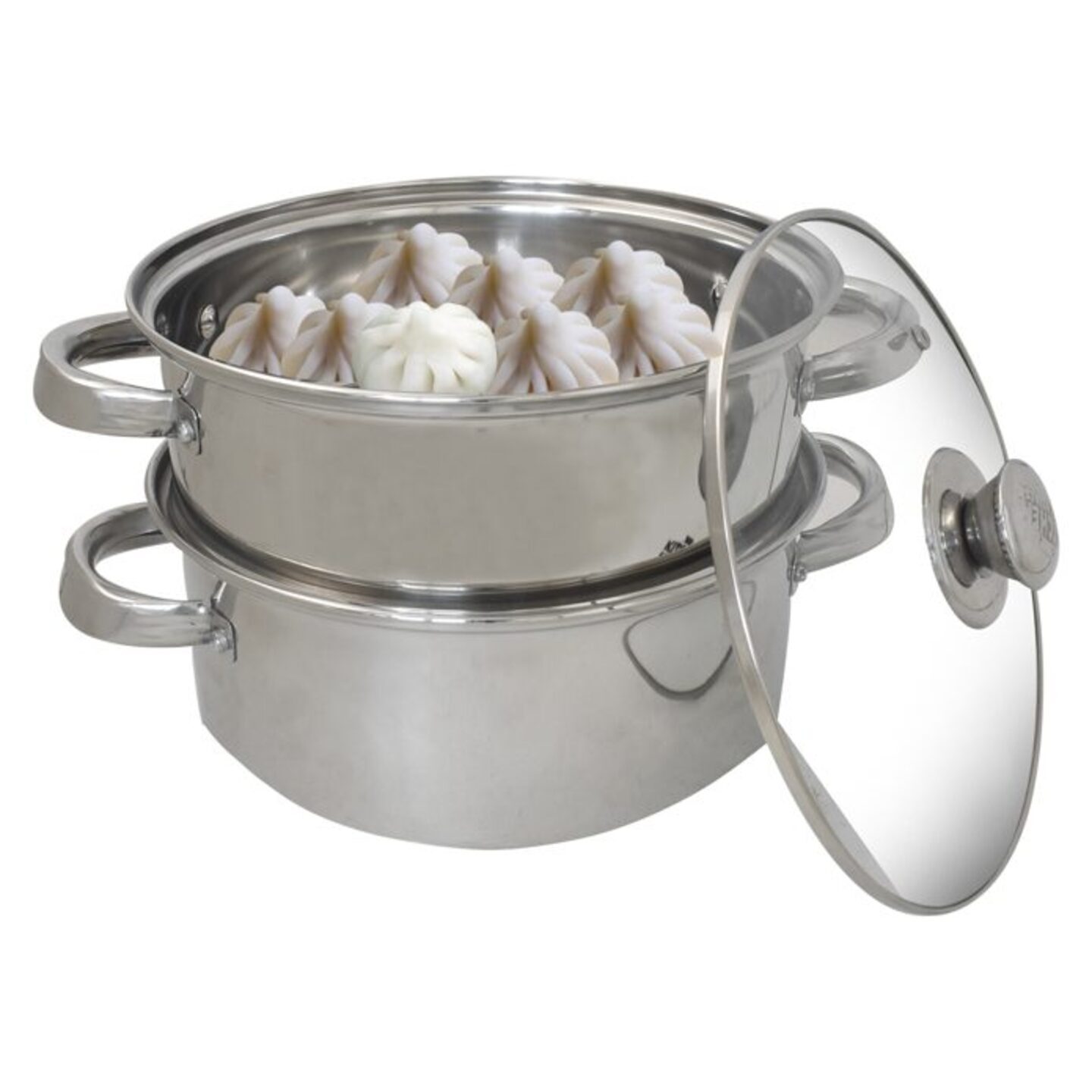 Stainless Steel Modak Maker with Glass Lid