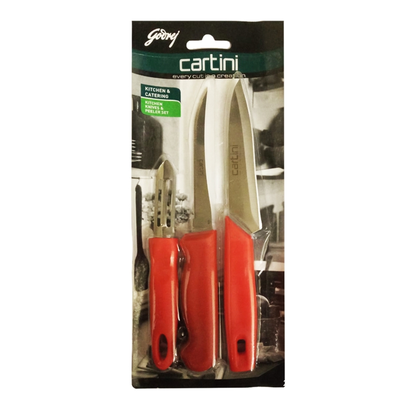 Godrej Cartini Kitchen Knives & Peeler Set: 3 Pieces