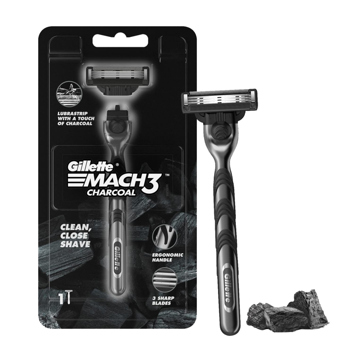 Gillette Mach3 Charcoal Razor: 1 Unit