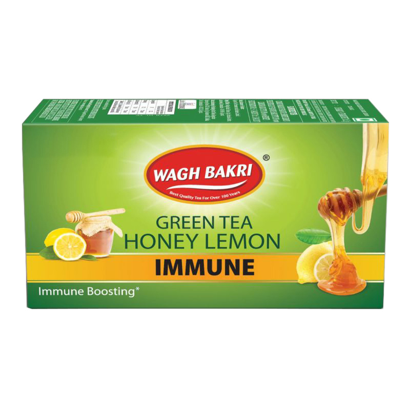 Wagh Bakri Green Tea Honey Lemon: 25 Tea-Bags