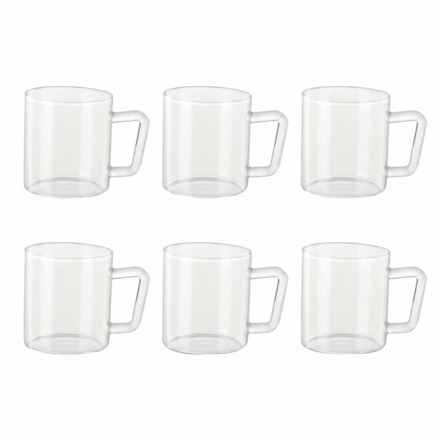 Borosil Vision Classic Mug Set - 190 ml: 6 Pieces