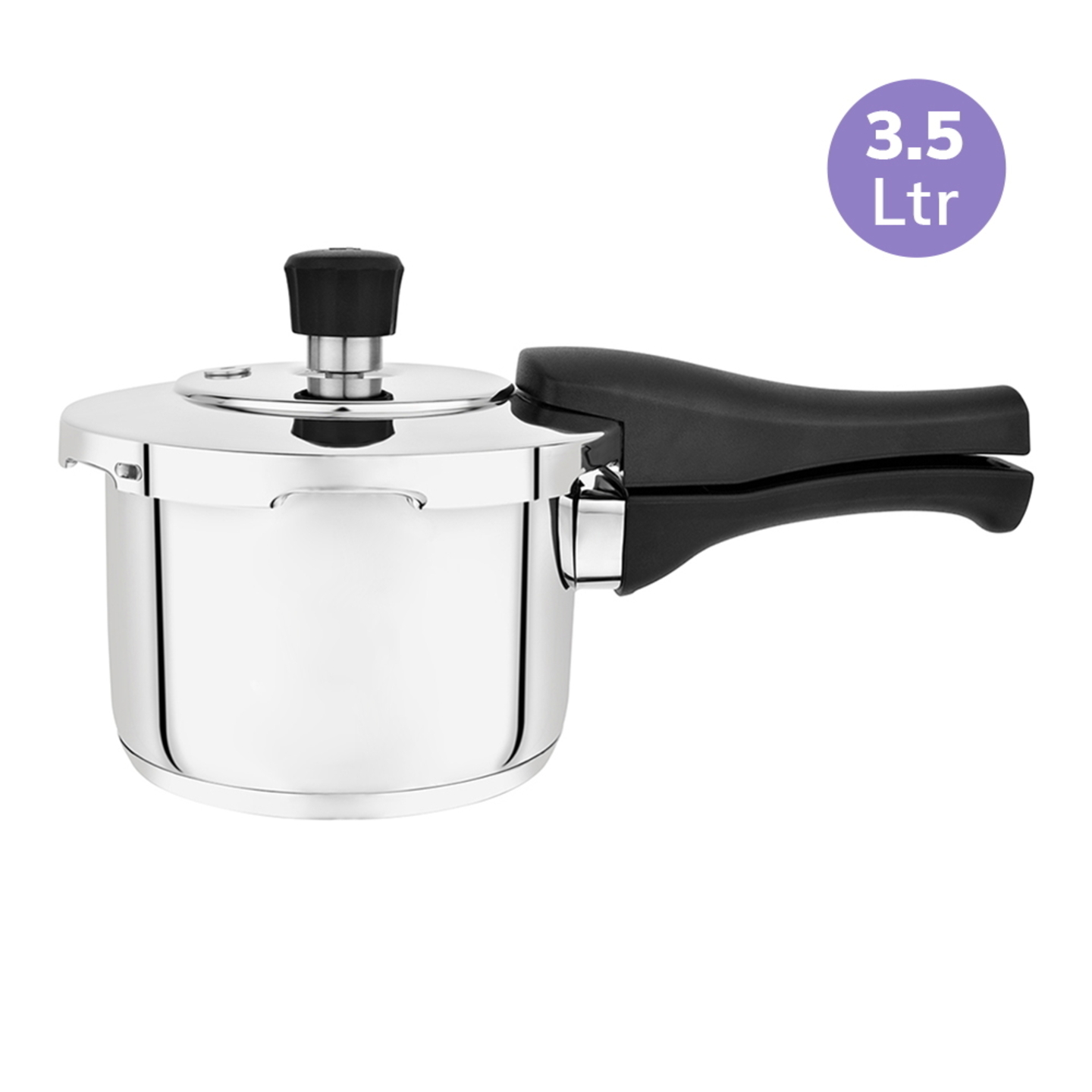 Bergner Pura Stainless Steel Outer Lid Pressure Cooker: 3.5 Litres