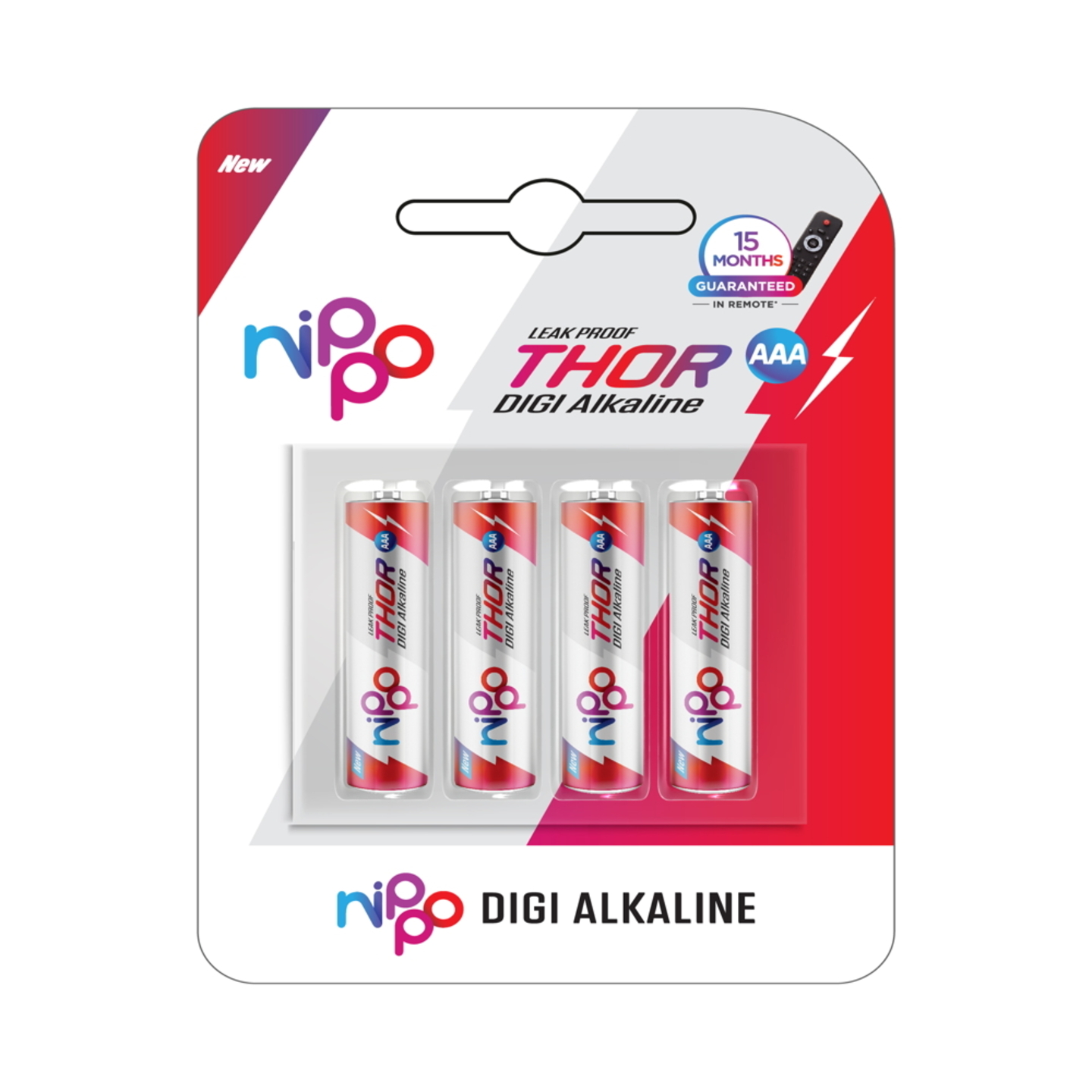 Nippo Thor Digi Alkaline AAA Battery: 4 Units