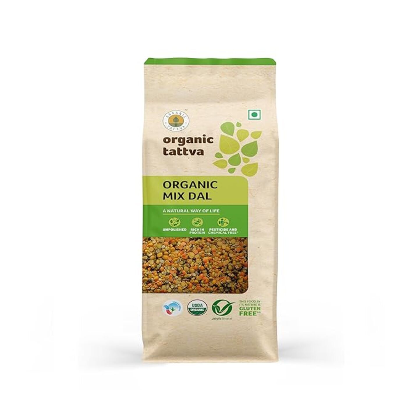 Organic Tattva Mix Dal 500 gm ओरगनिक ततव ओरगनिक मिकस डाळ ५०० गरॅम