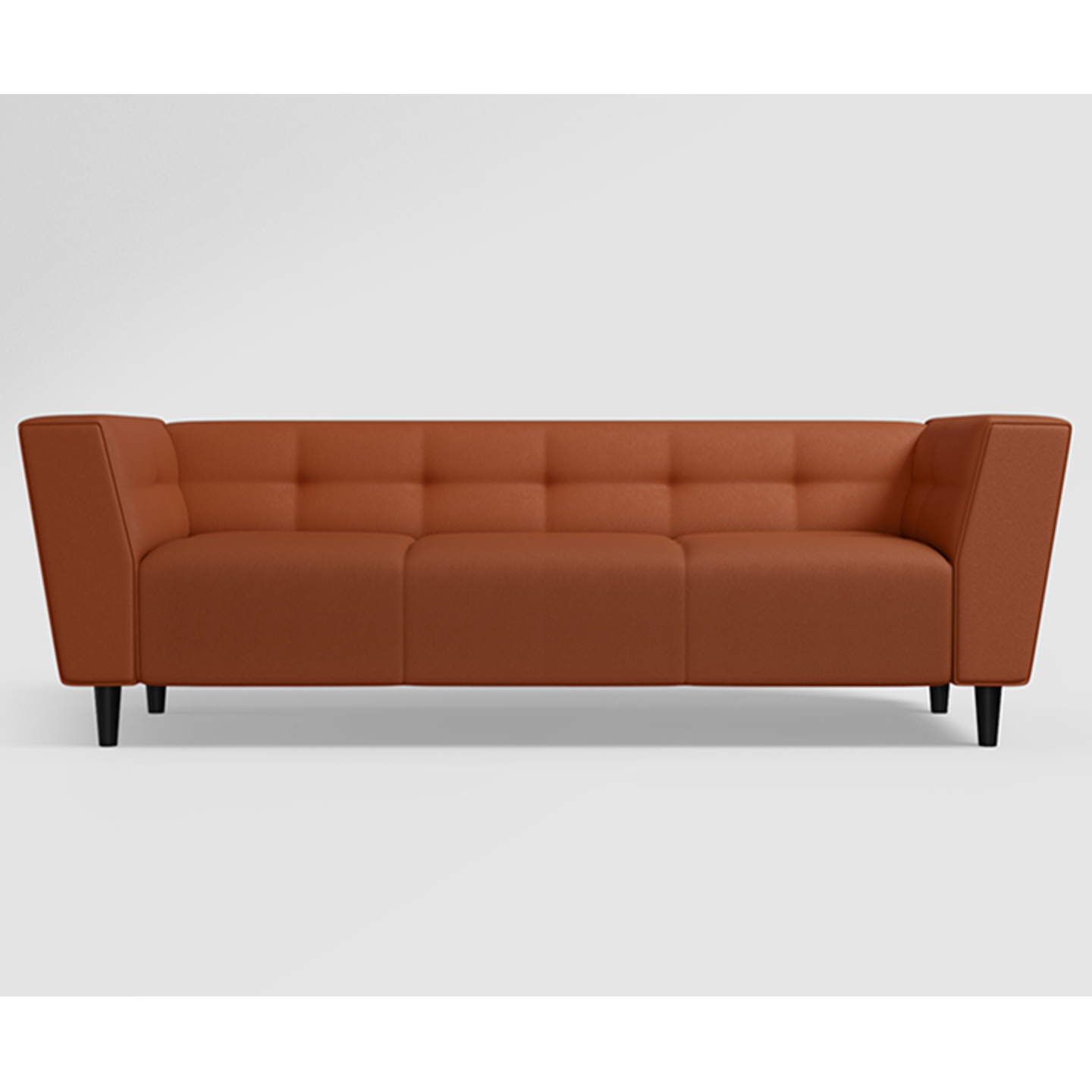 Godrej Suez 3 Seater Fabric Sofa With Arms Fabric, Brown