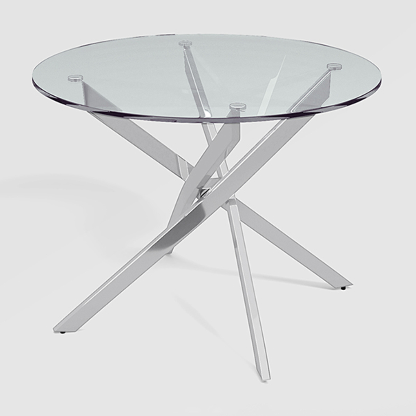 Godrej Astral 4 Seater Dining Table Chrome Finish