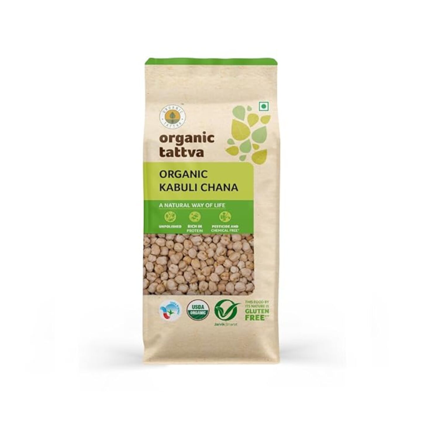 Organic Tattva Organic Kabuli Chana 1 Kg (ओर्गनिक् तत्व ओर्गनिक् काबुली चना १ किलो)