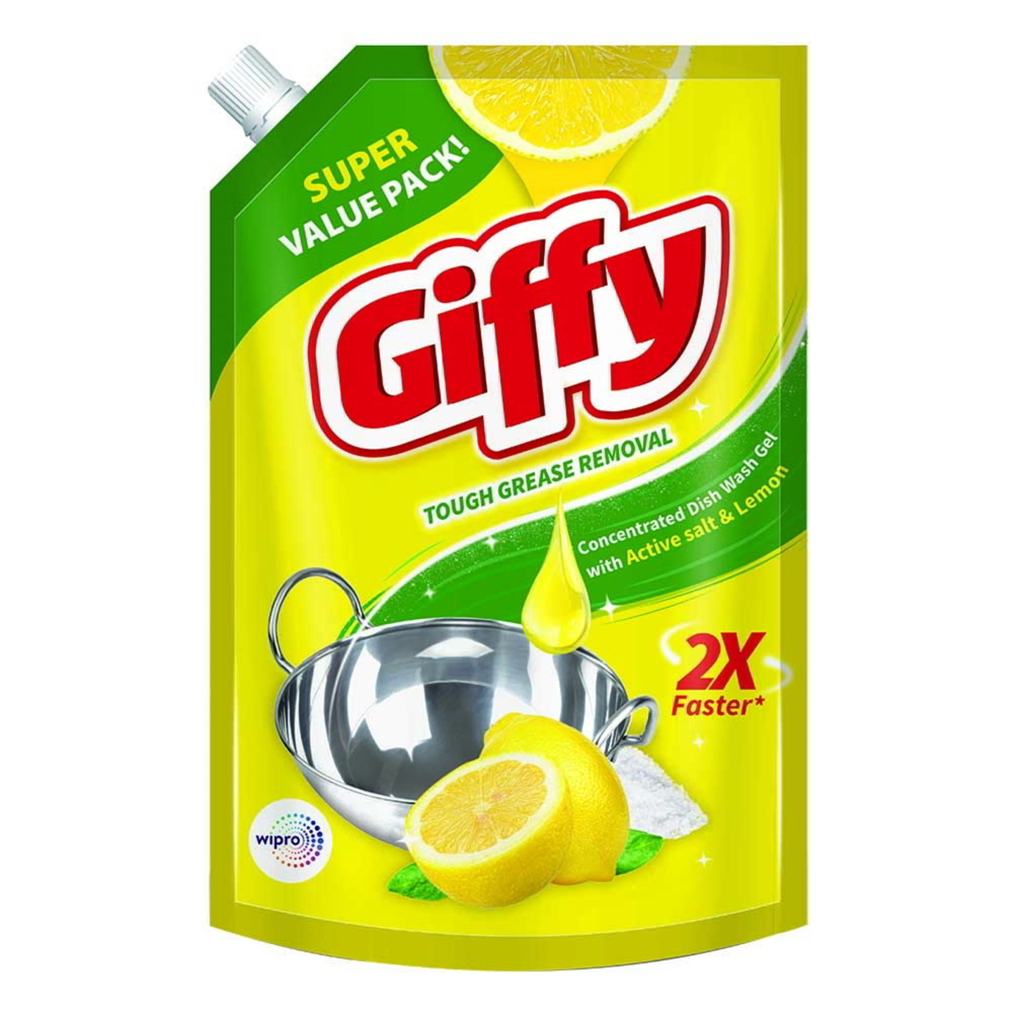 Giffy Lemon & Active Salt Dish Wash Gel: 900 ml