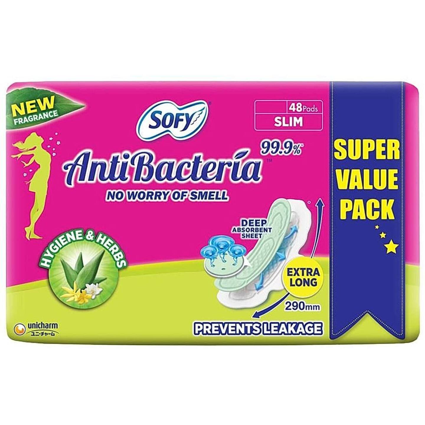 Sofy Body fit Antibacterial XL Pads: 48 U