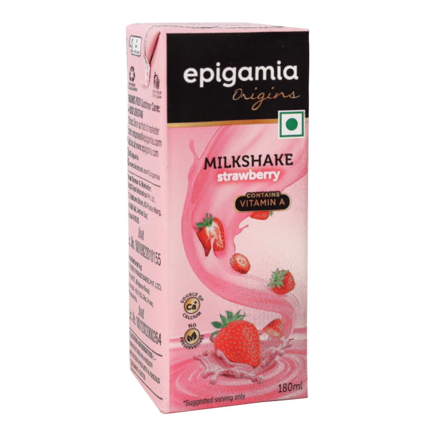 Epigamia Milkshake Strawberry: 180 ml