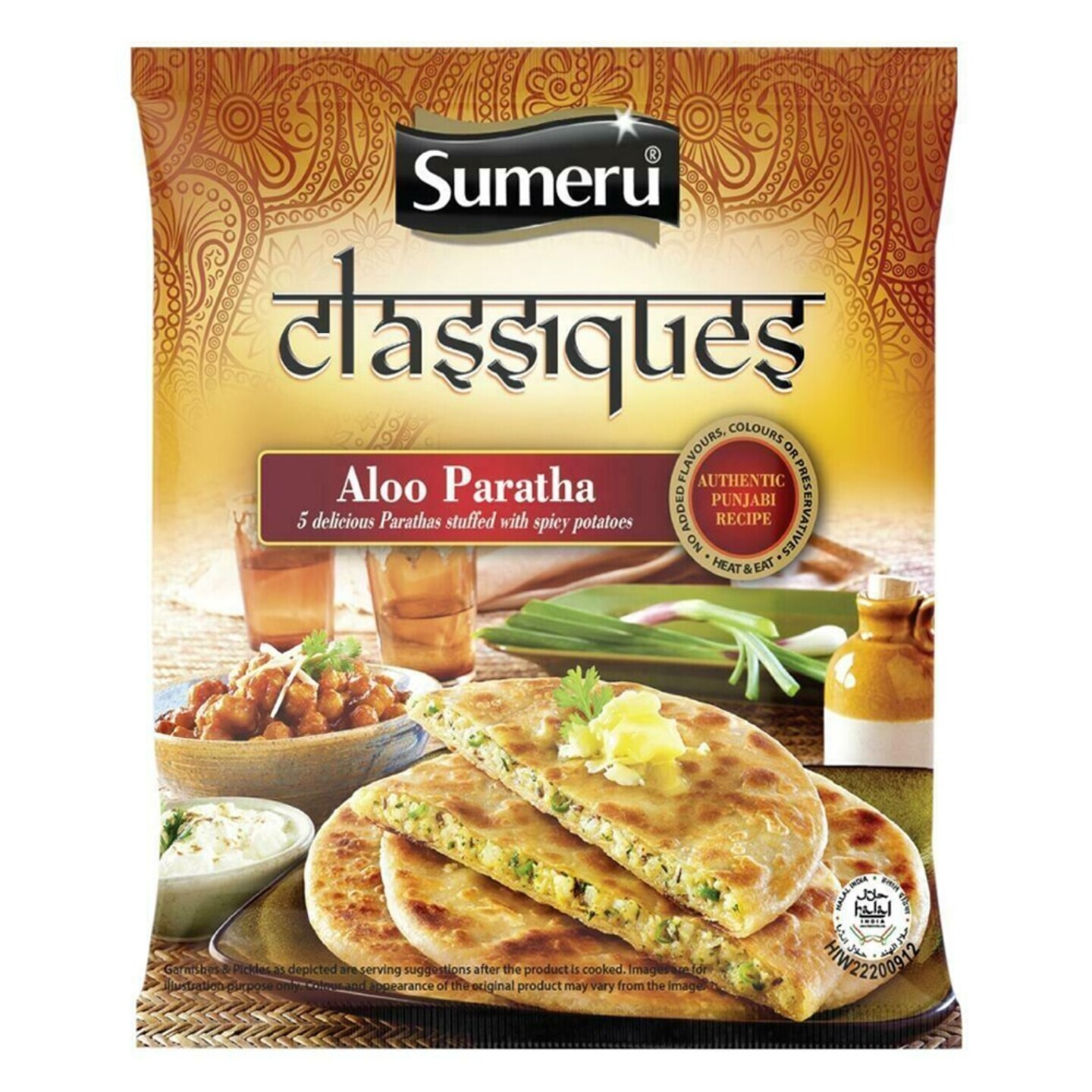 Sumeru Aloo Paratha: 5x80 gms