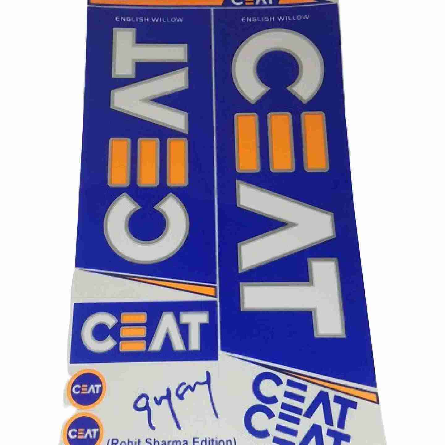 Ceat Rohit Sharma Signature Cricket Bat Sticker 