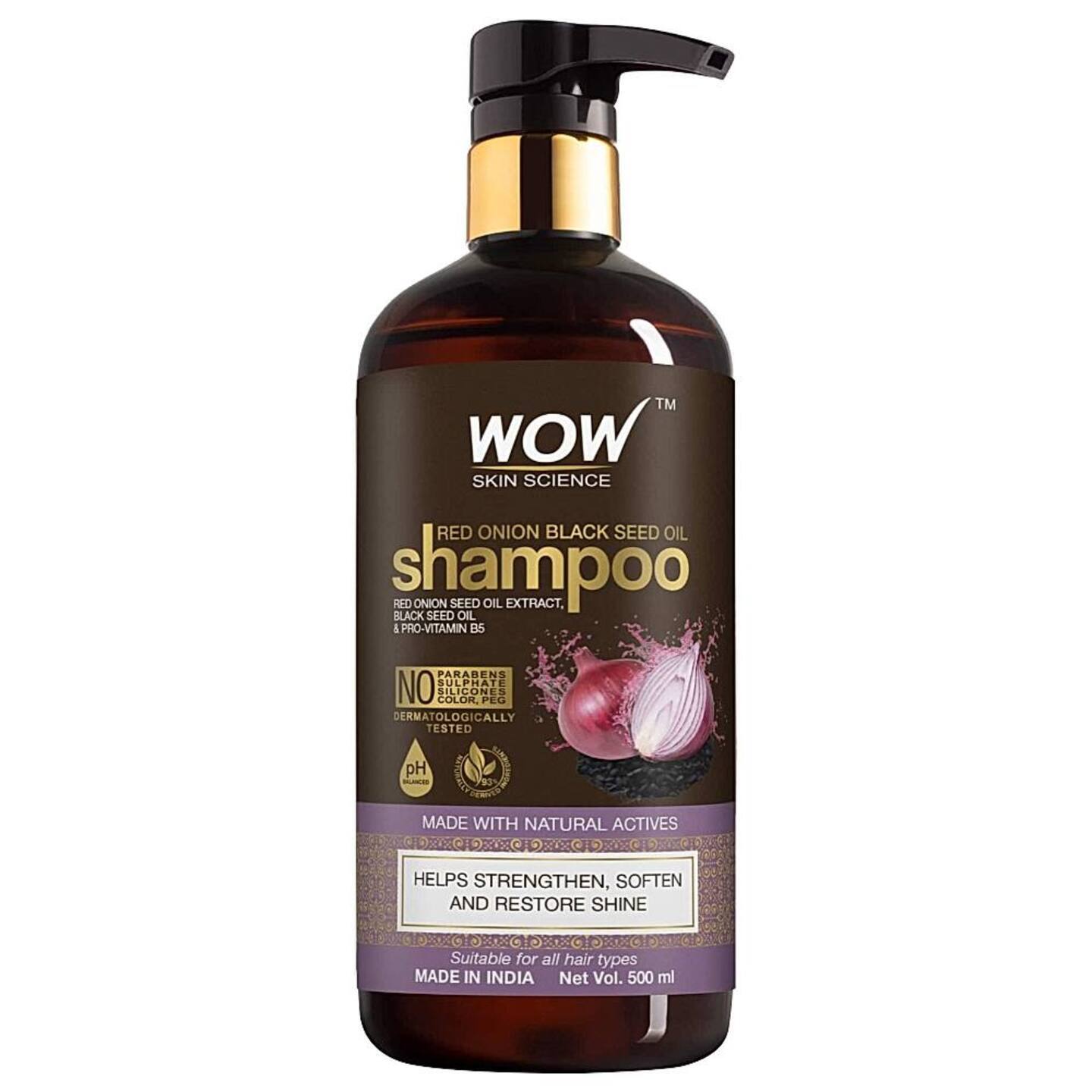 WOW Red Onion Black Seed Oil Shampoo: 500 ml