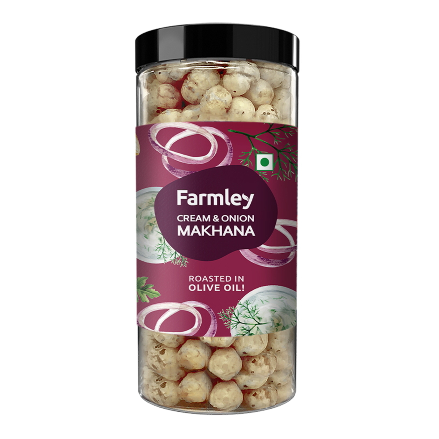 Farmley Cream & Onion Makhana Jar: 90 gms